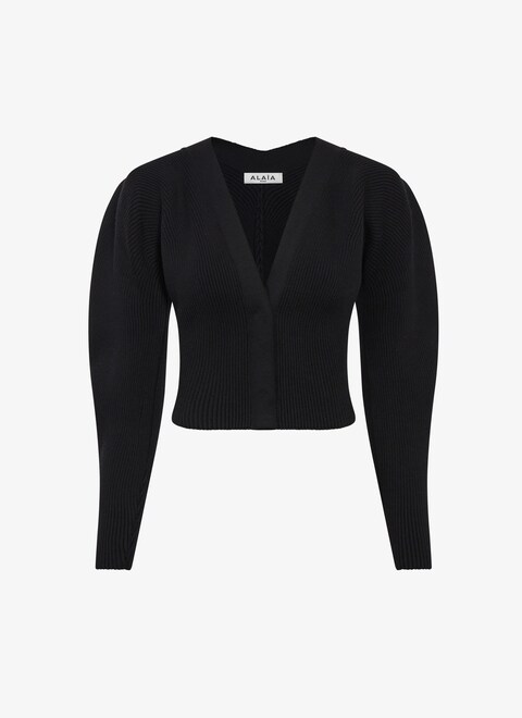 Rib knit cardigan - maison-alaia.com