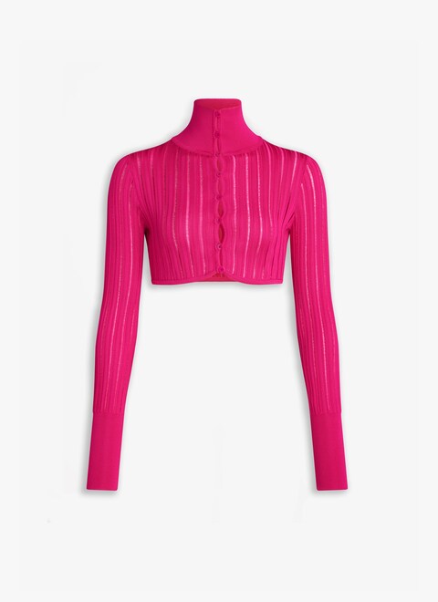 SHINY CRINOLINE CARDIGAN - maison-alaia.com