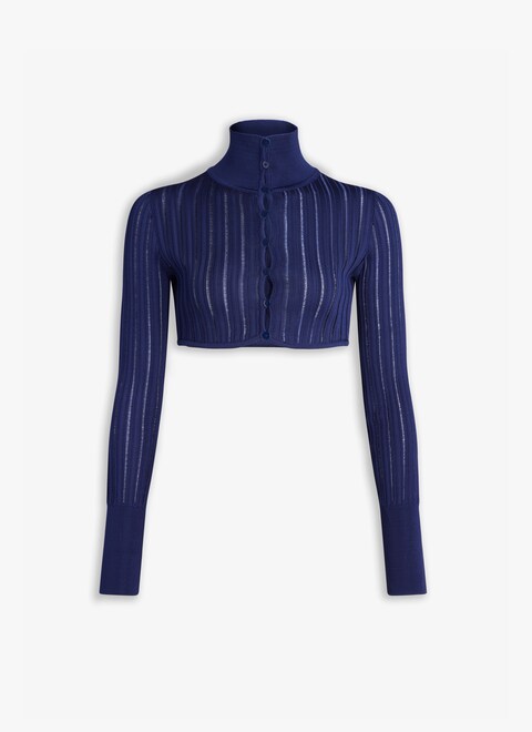 SHINY CRINOLINE CARDIGAN - maison-alaia.com