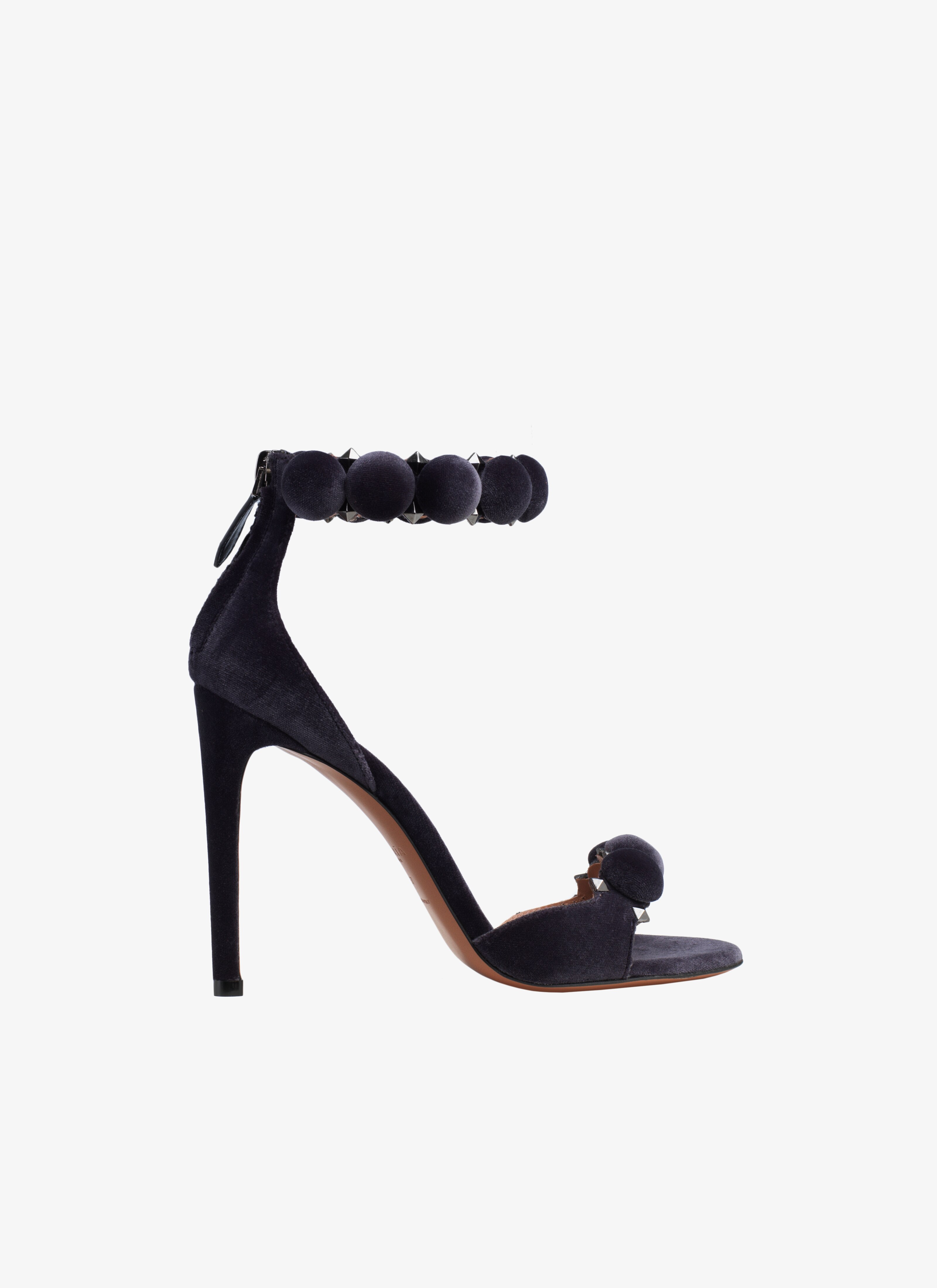 ALAÏA ANTHRACITE STILETTO SANDAL 