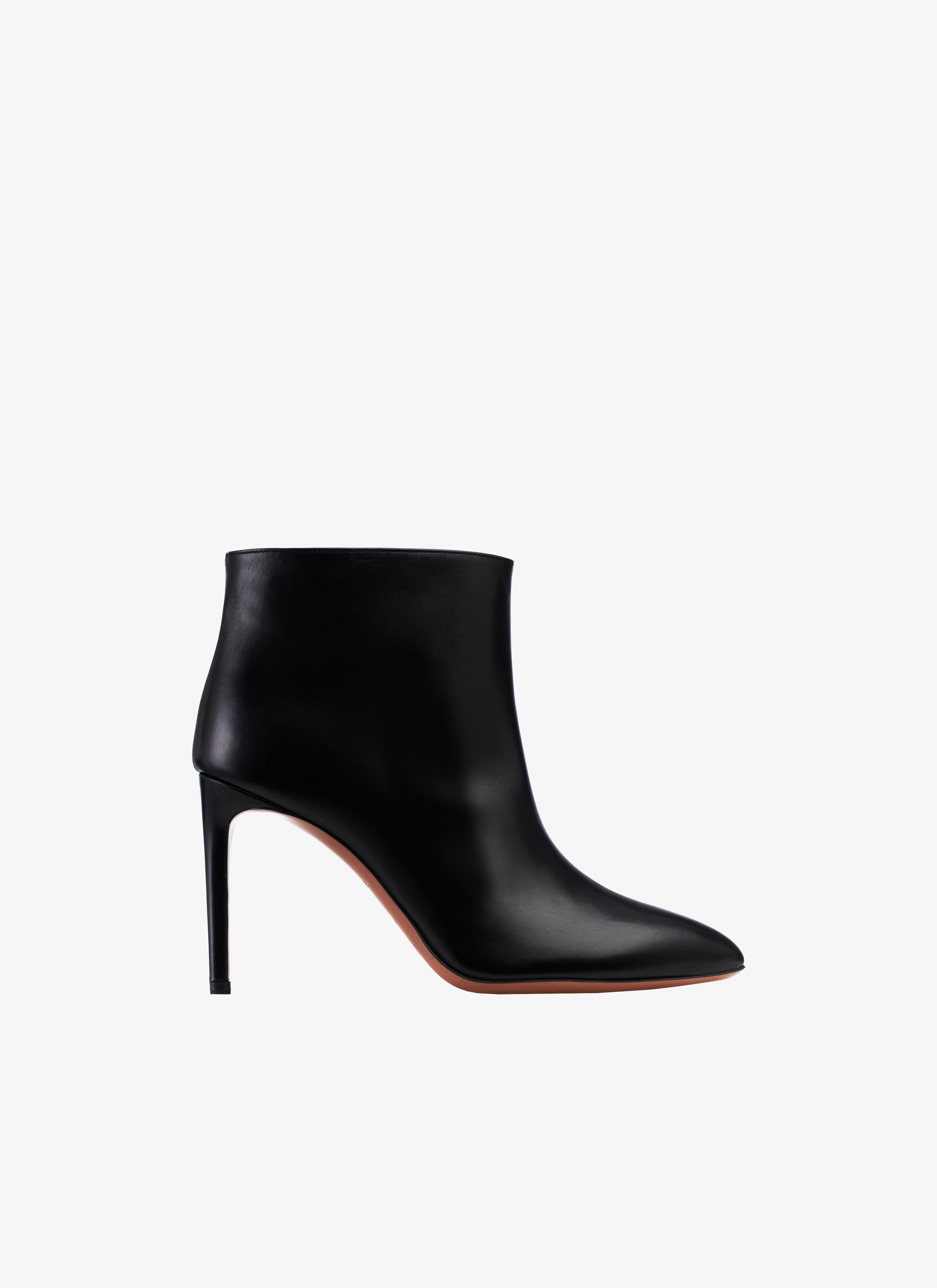 ALAÏA BLACK HIGH-HEELED ANKLE BOOTS 