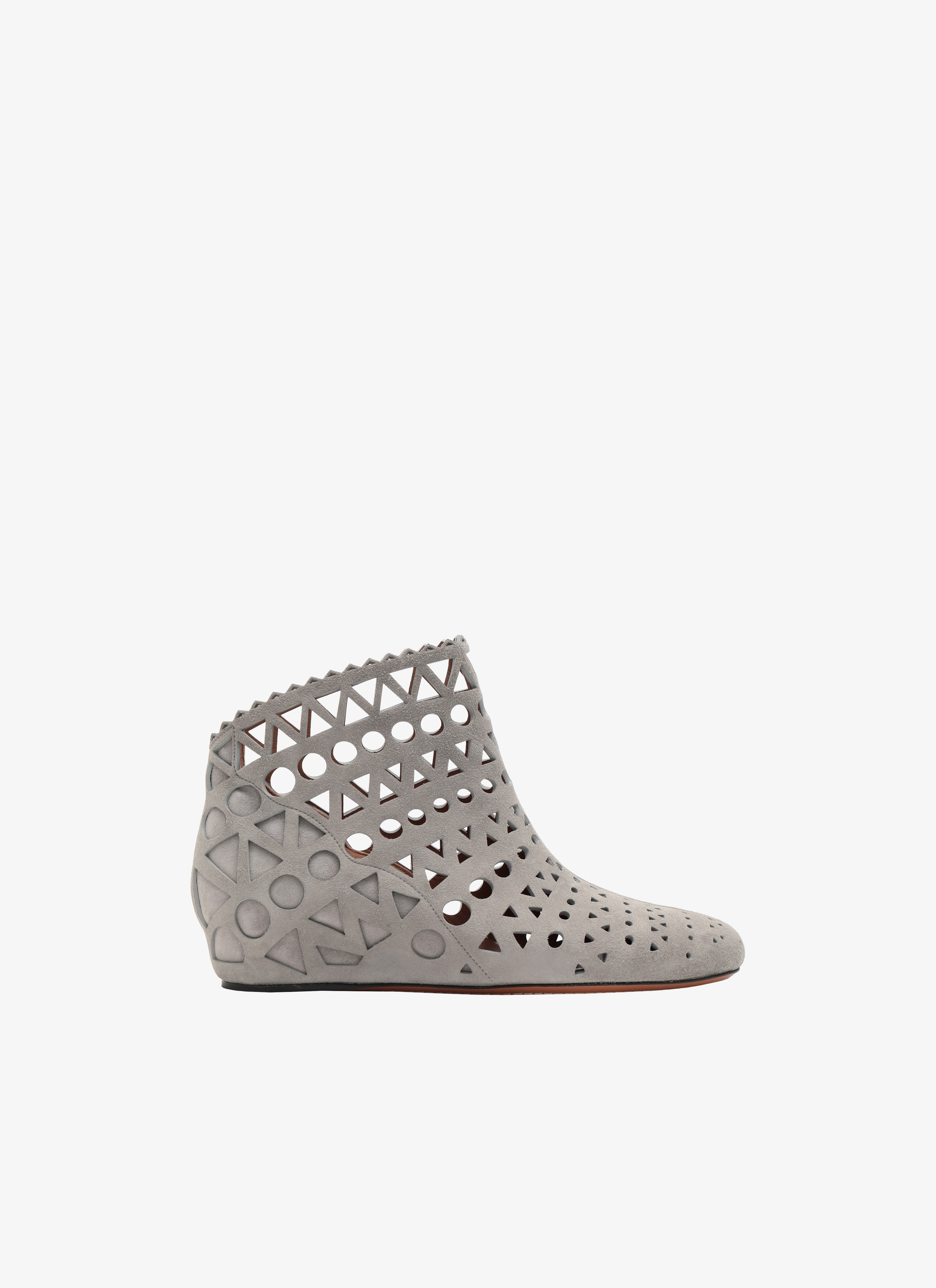 ALAÏA BLUE GRAY WEDGE BOOTS