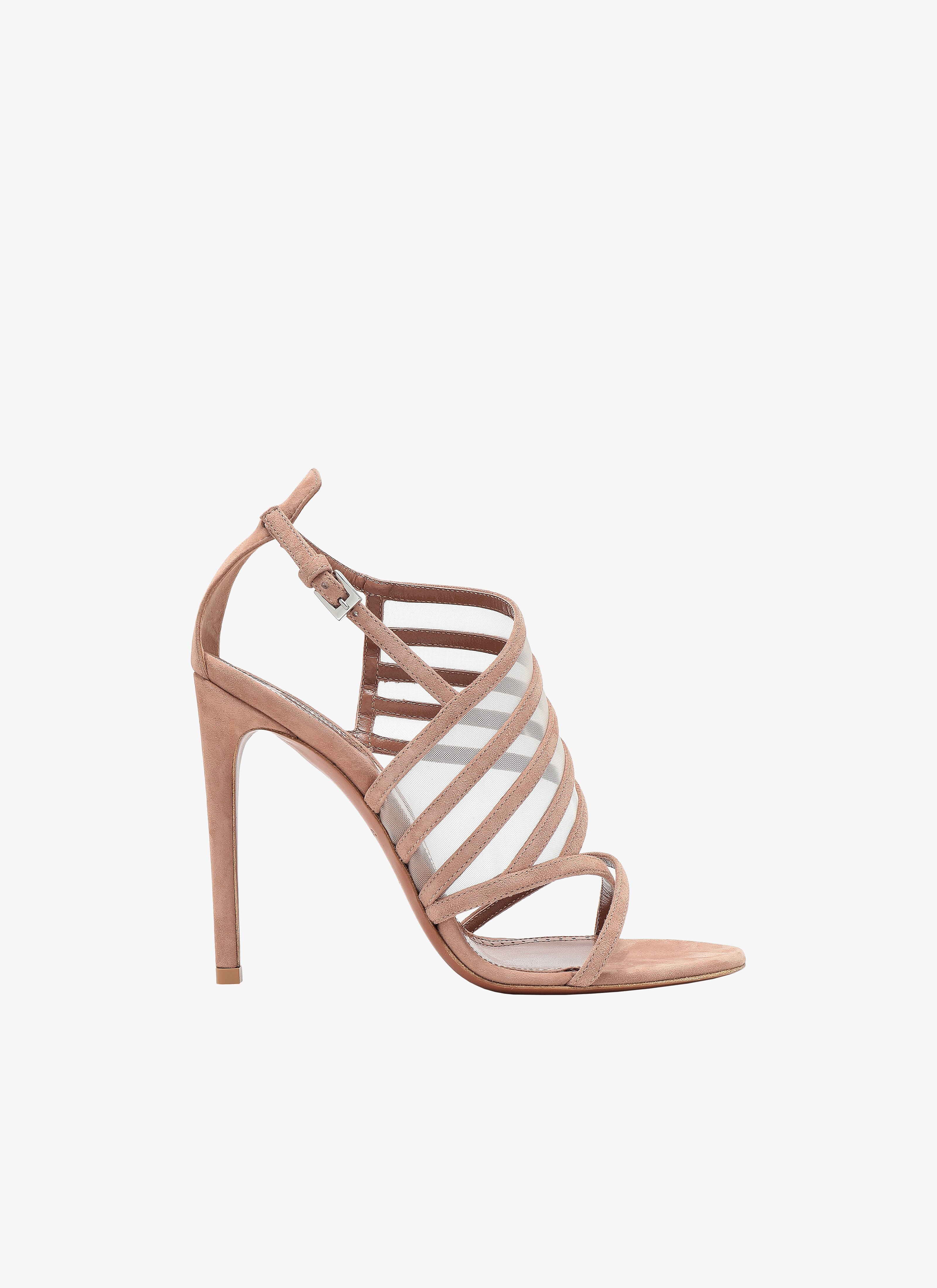 ALAÏA IVORY/BLUSH STILETTO HEELED SANDAL