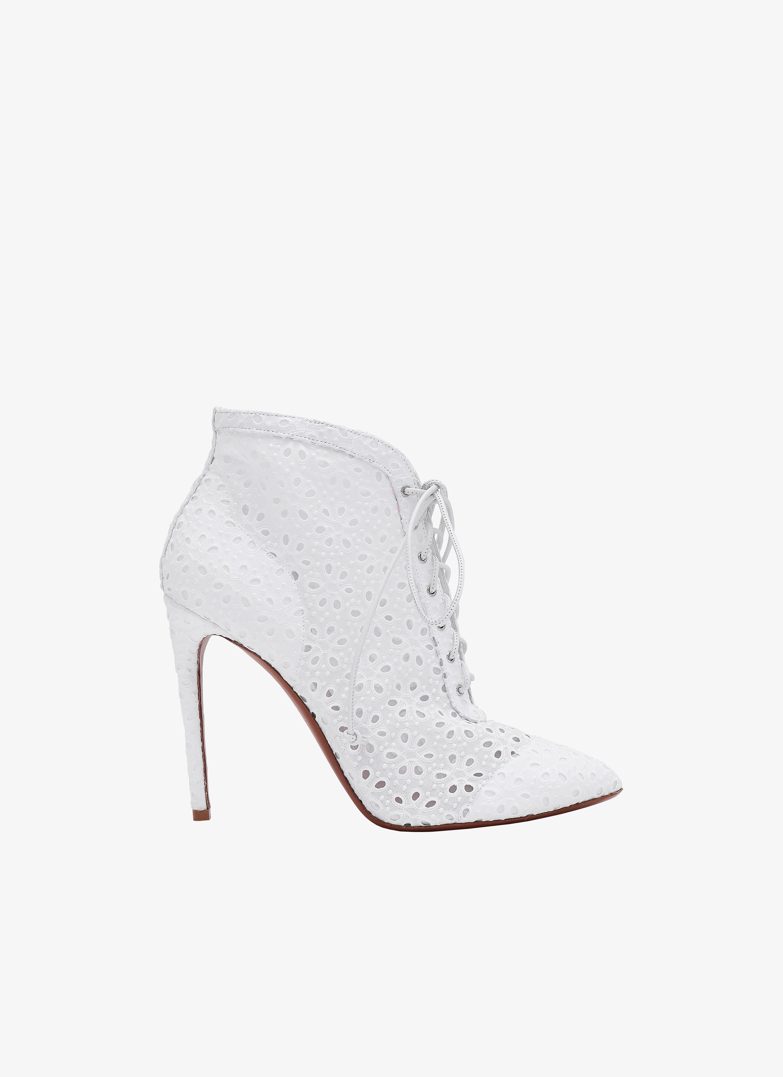 ALAÏA WHITE ANKLE BOOTS