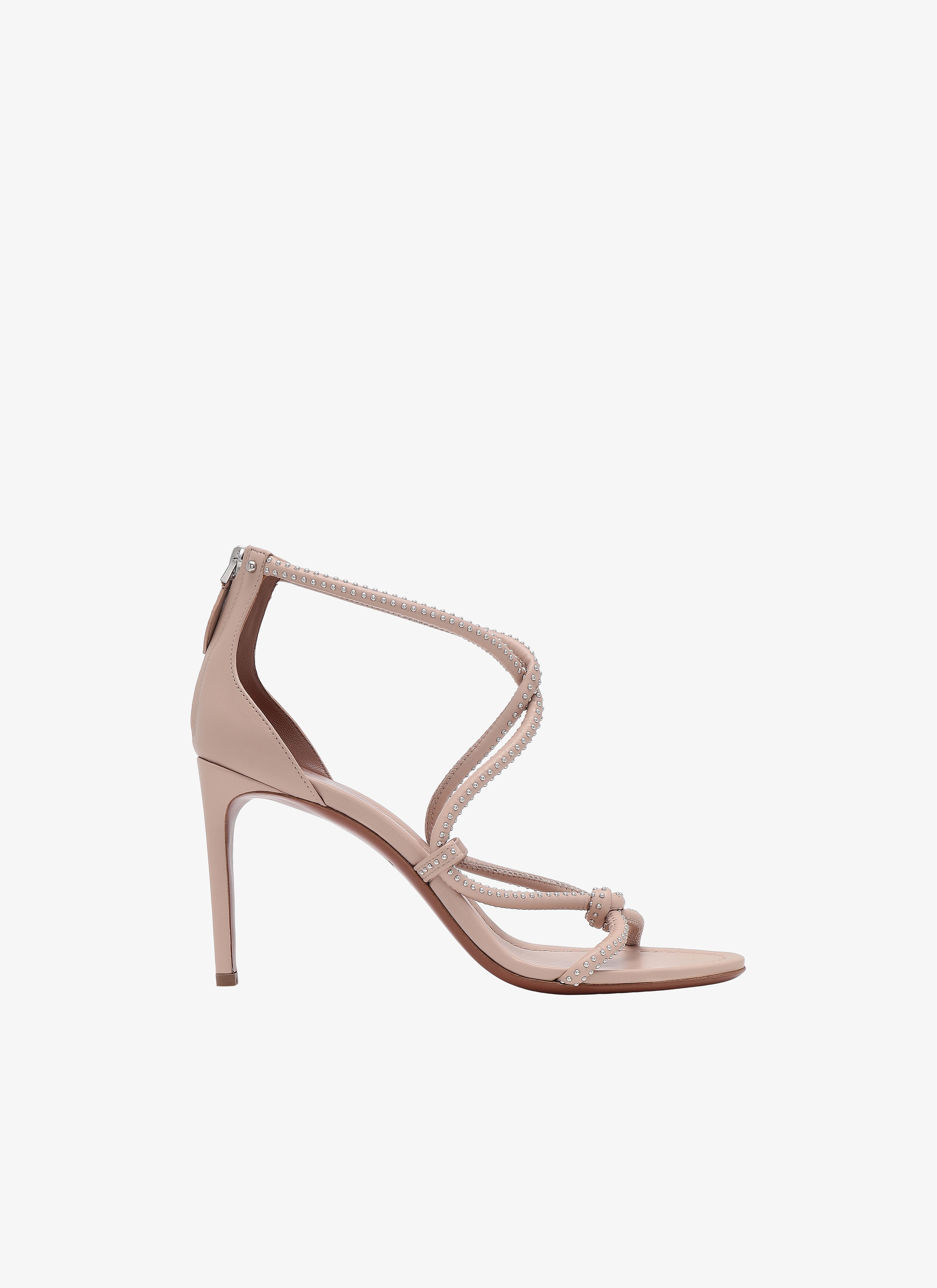 ALAÏA BLUSH  SANDALS PEAU ELEGANT CORDON+CLOU NUDE