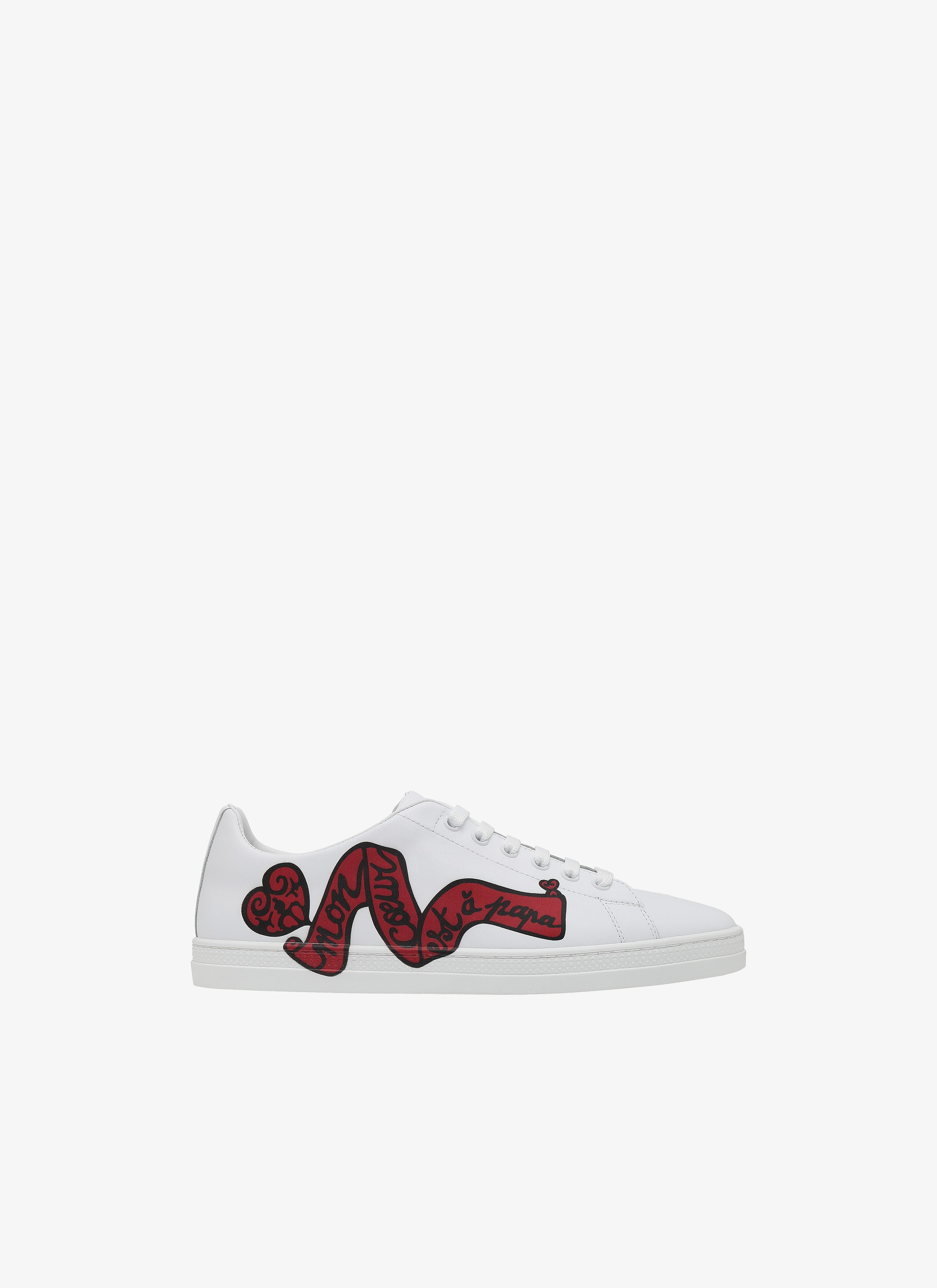 ALAÏA WHITE/RED  SNEAKERS VS2 MON COEUR EST A PAPA WHITE/RED