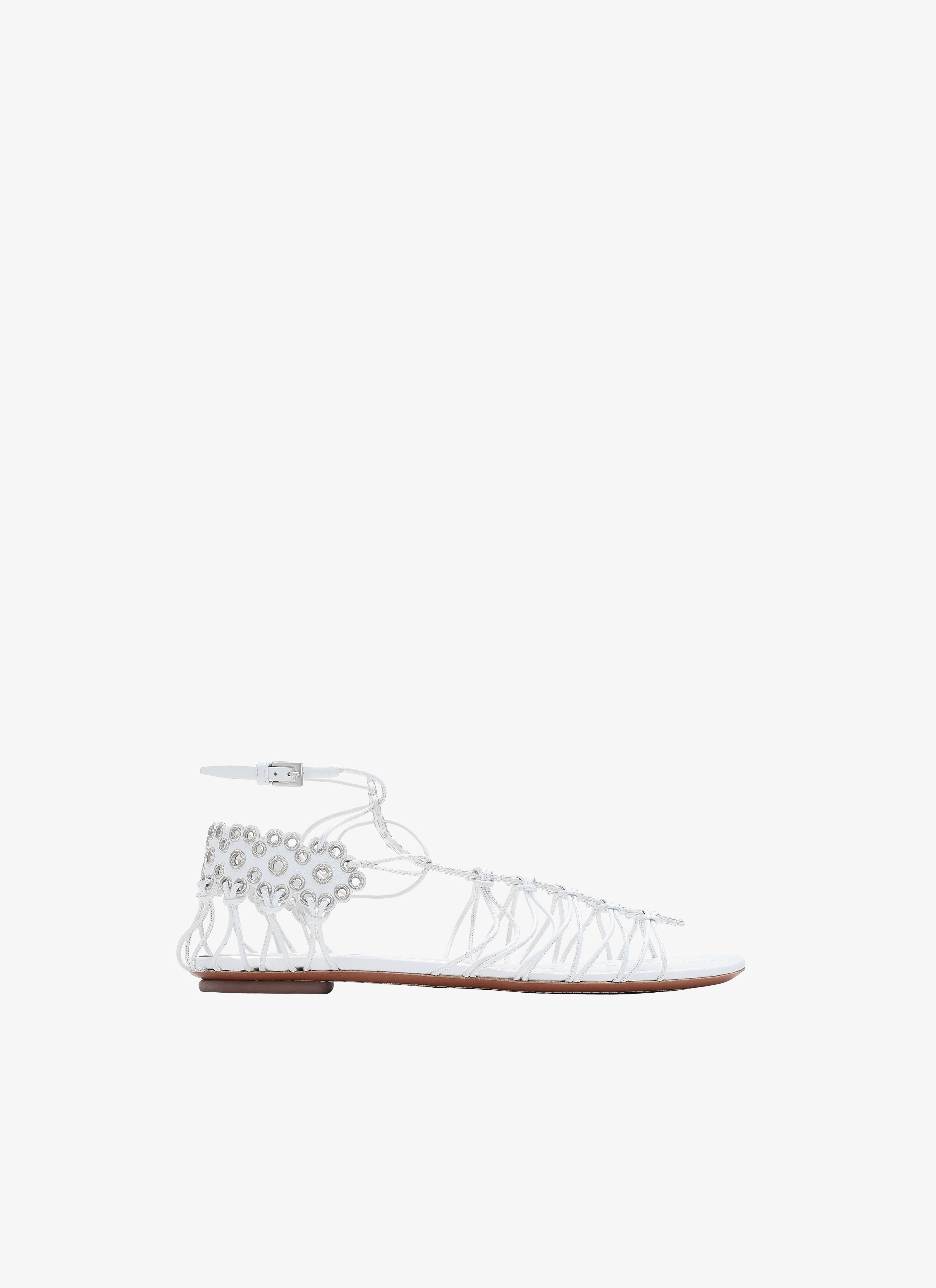 ALAÏA WHITE CERCLE ŒIL SANDAL