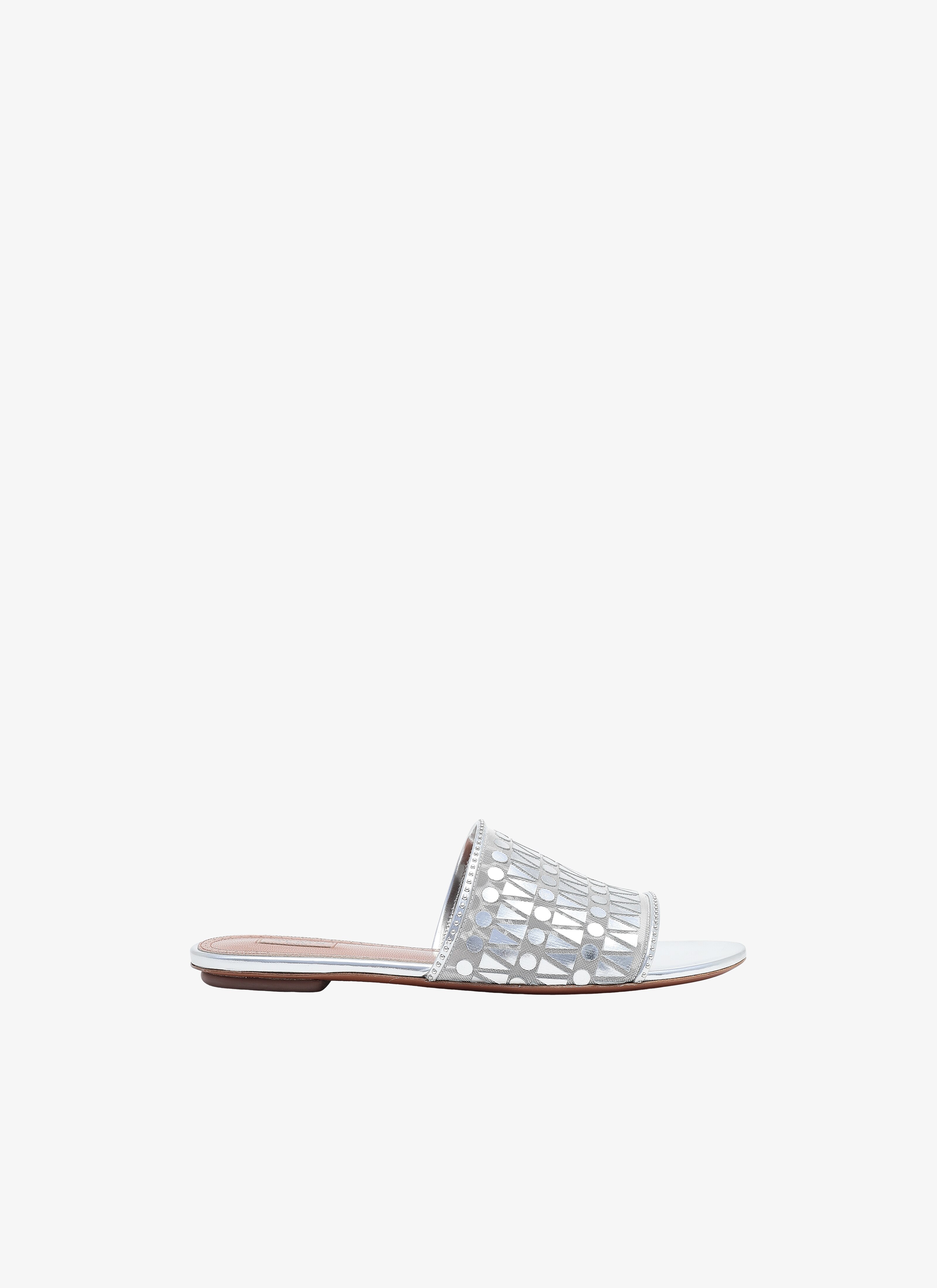 sandals silver flat