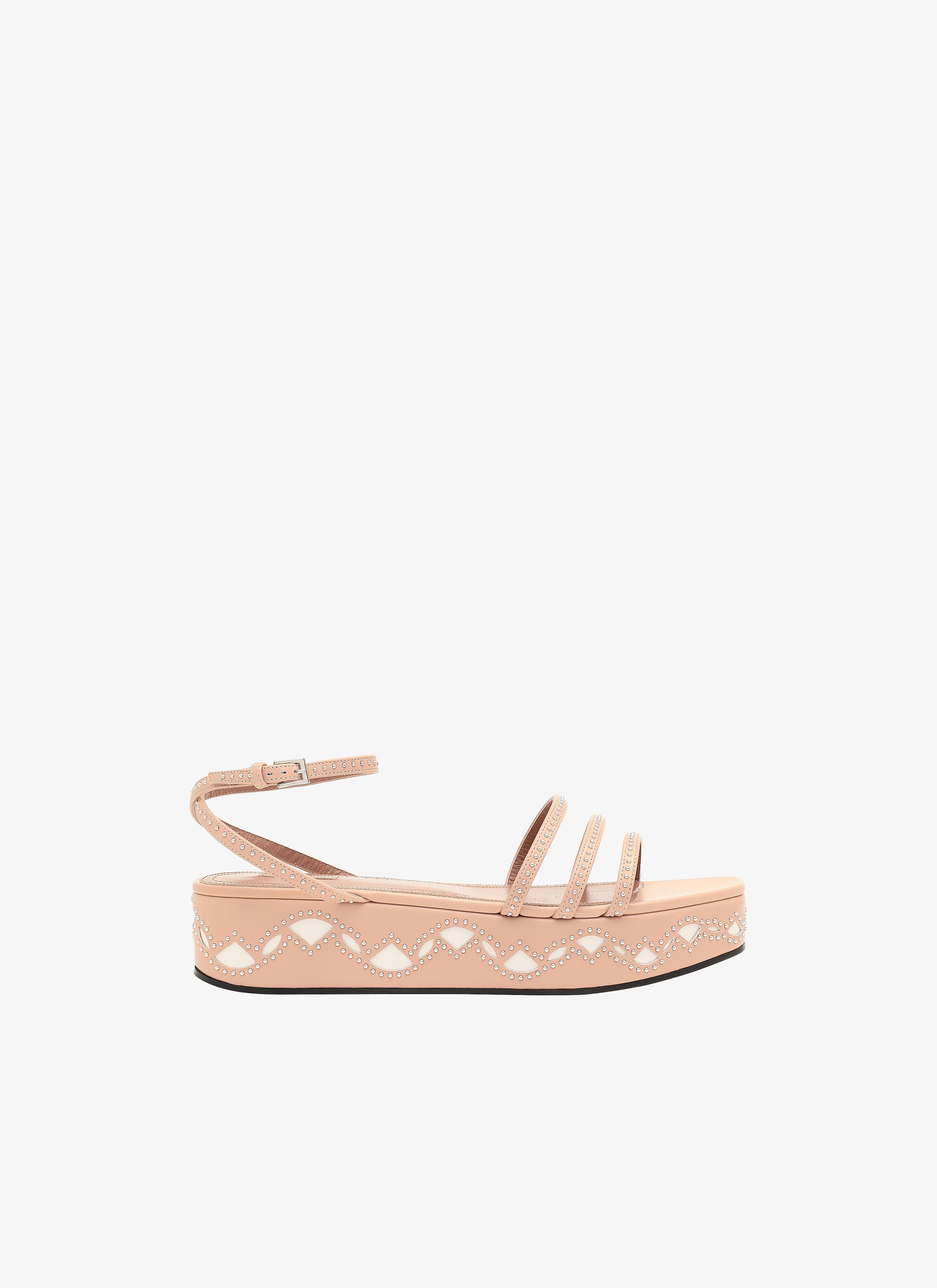 ALAÏA NUDE/WHITE SANDALS