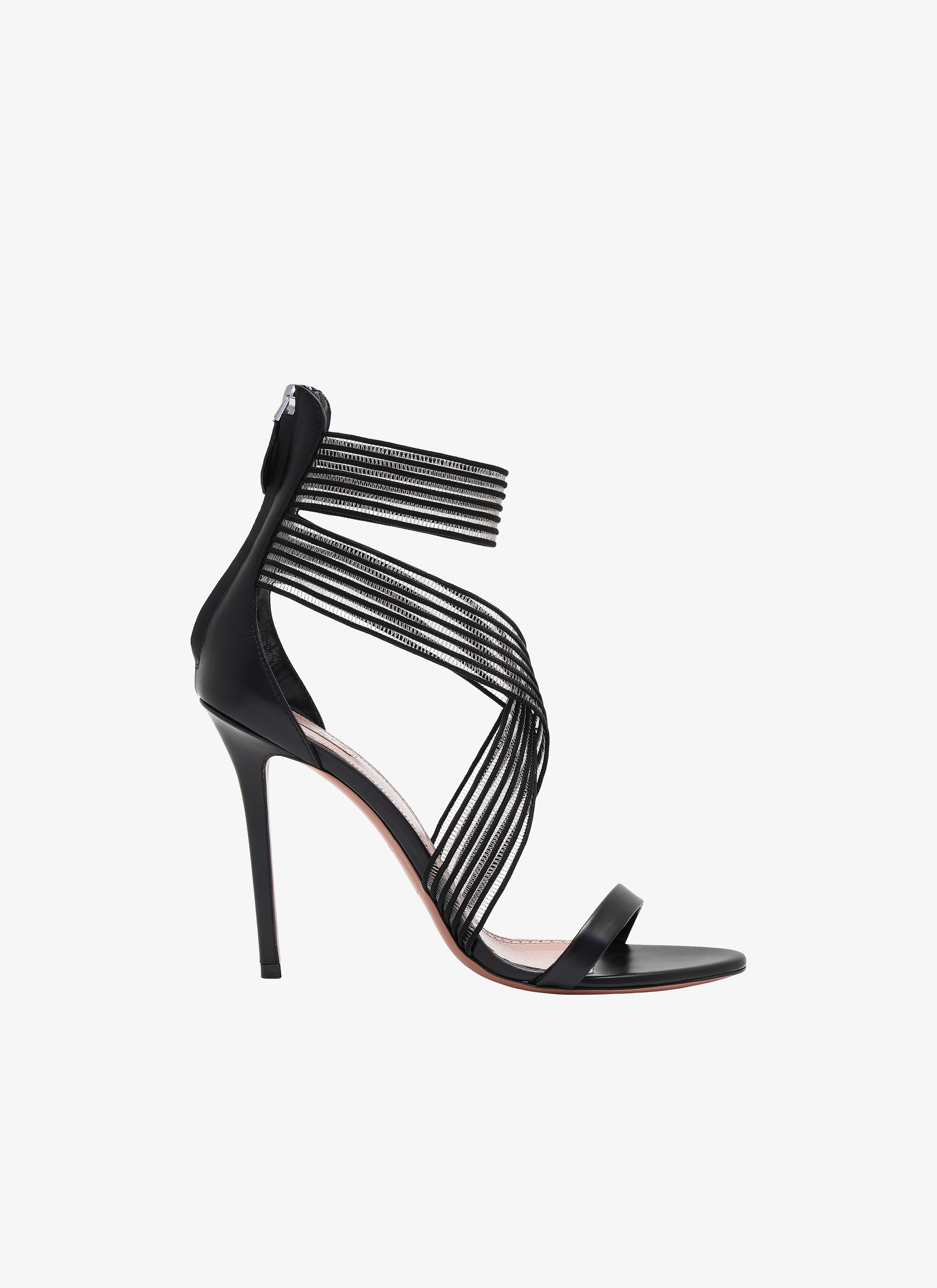 ALAÏA BLACK/BLACK STILETTO HEELED SANDAL