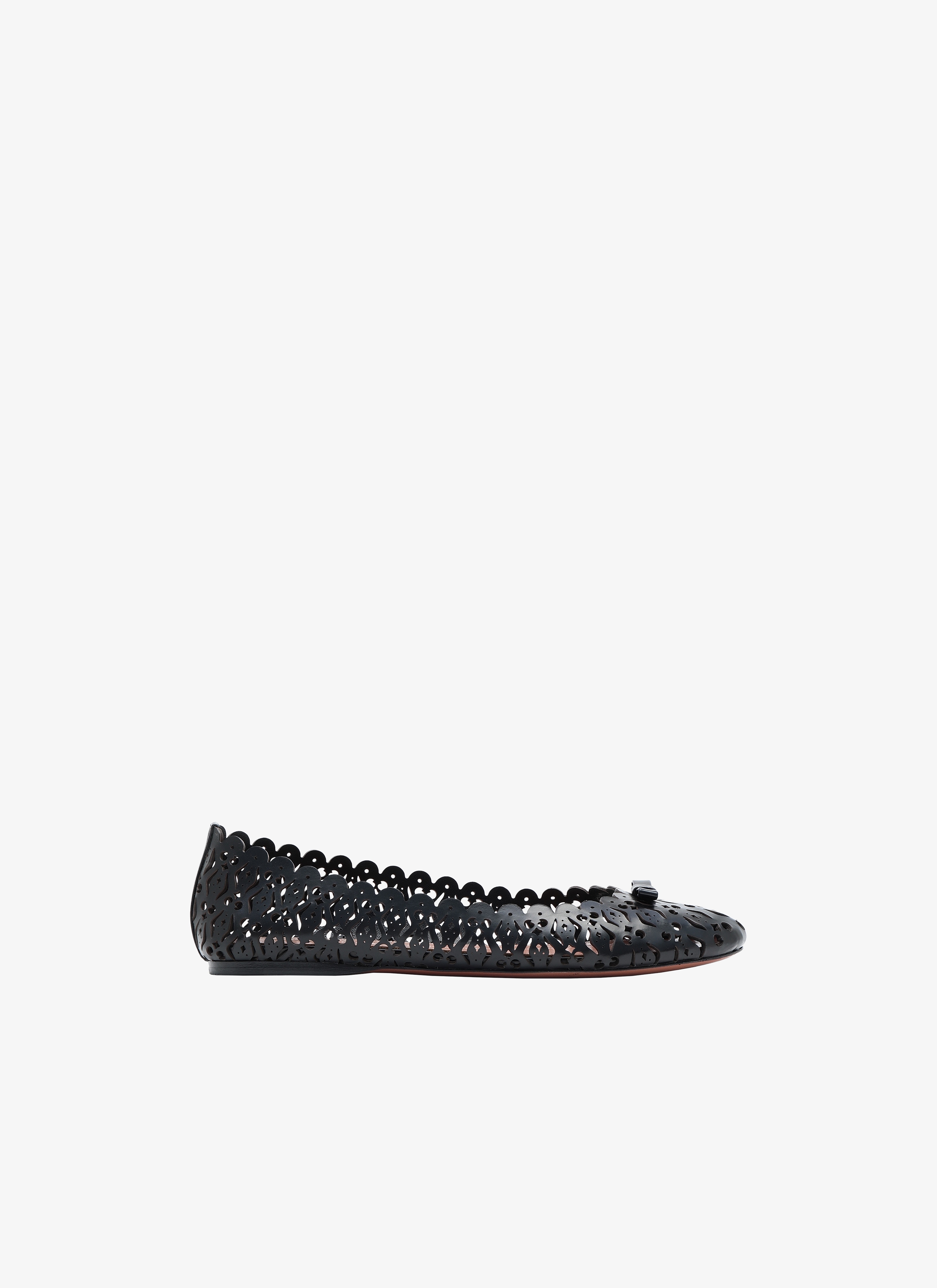 ALAÏA BLACK  BALLERINES VEAU2 VERRERIE2 BLACK