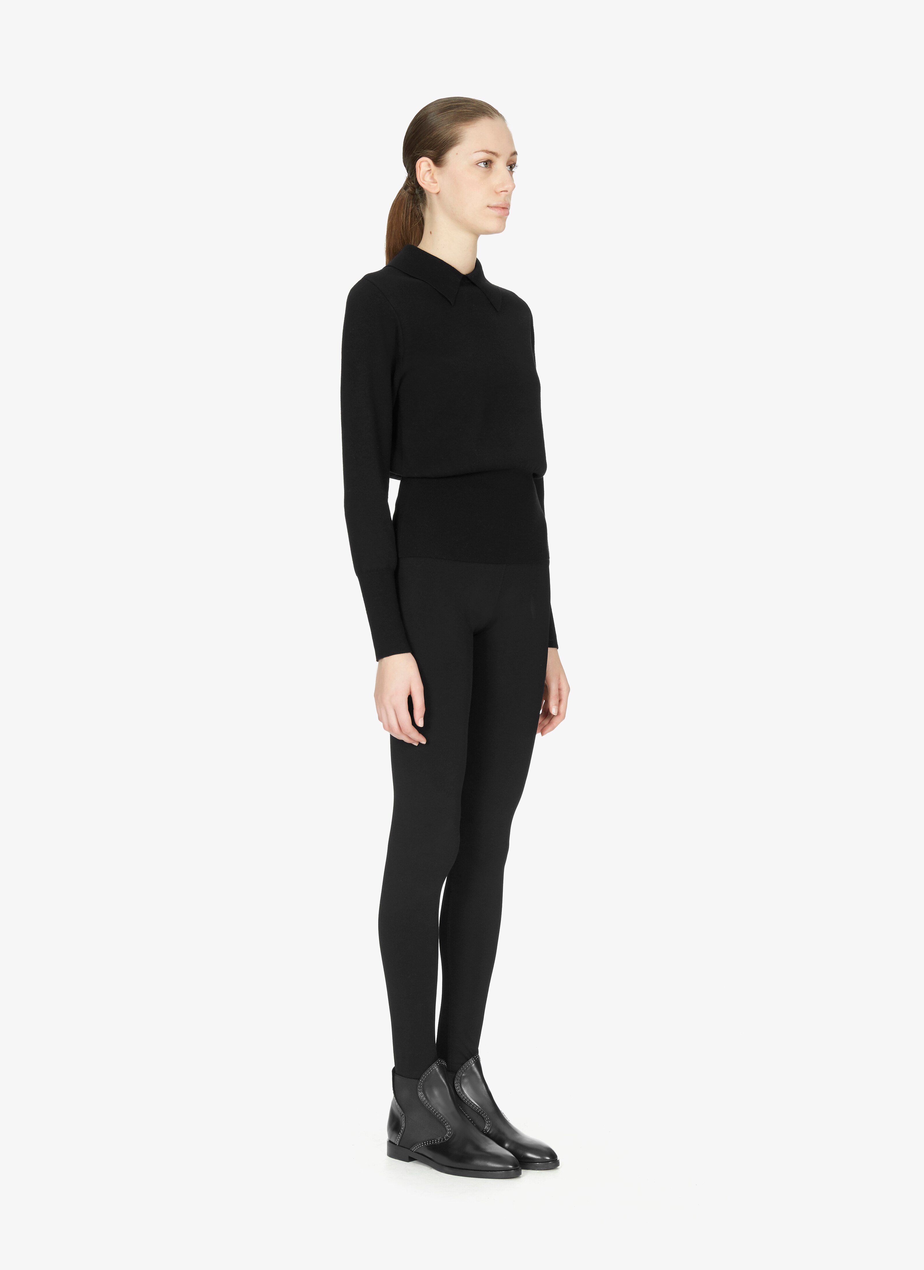 Calfskin Inlay Ankle Boot Calfskin Inlay Ankle Boot - maison-alaia.com