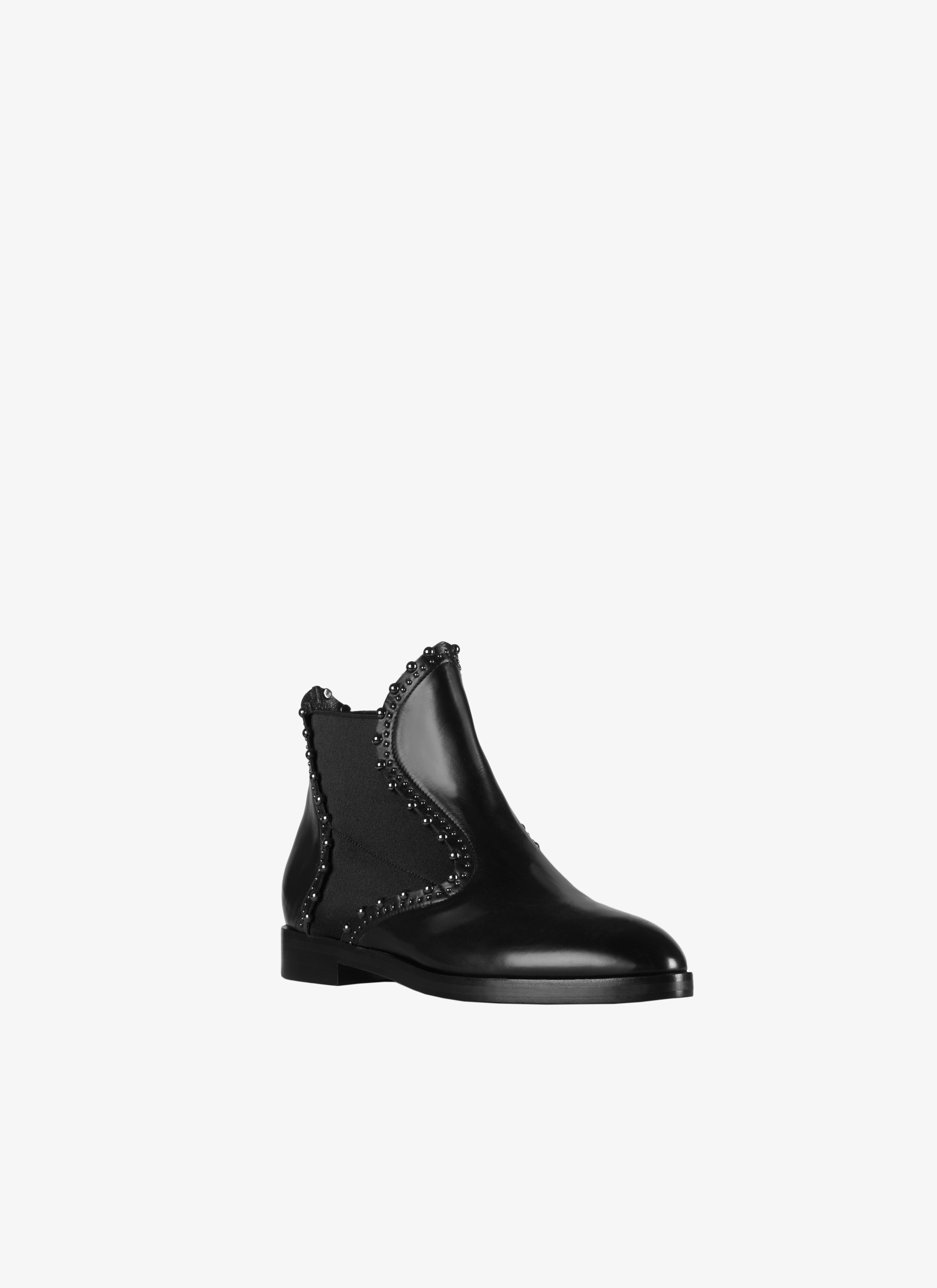 Calfskin Inlay Ankle Boot Calfskin Inlay Ankle Boot - maison-alaia.com