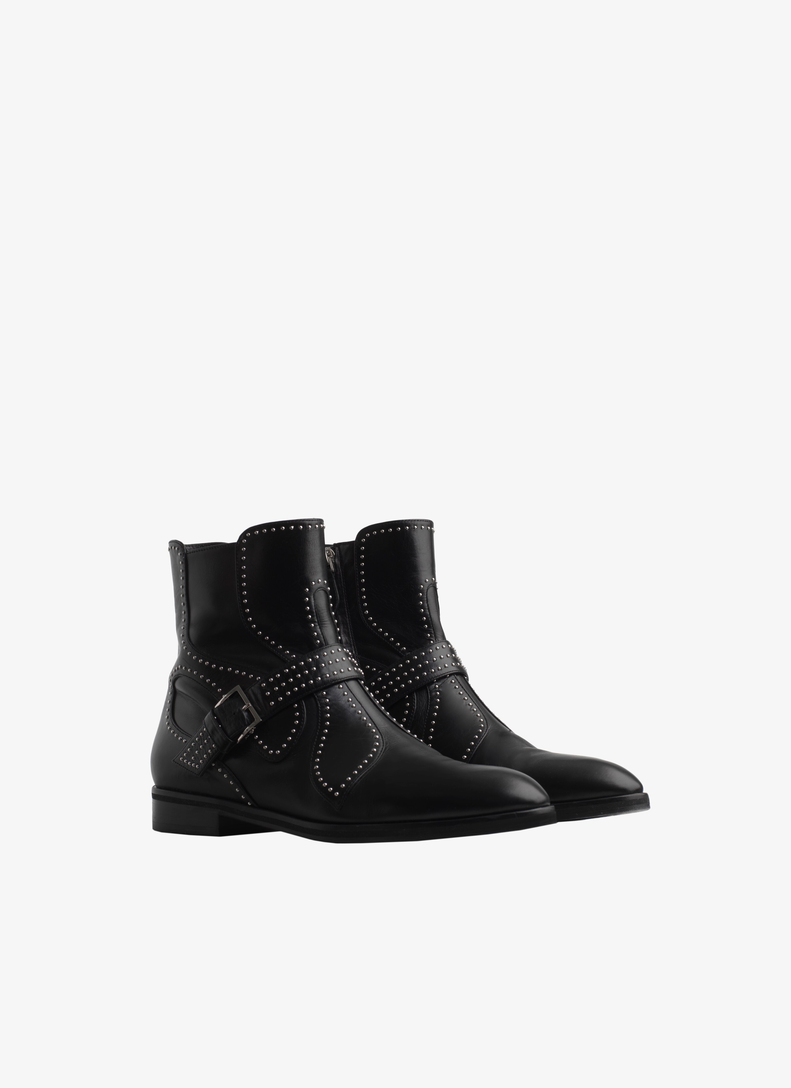 Studded Calfskin Ankle Boot Studded Calfskin Ankle Boot - maison-alaia.com