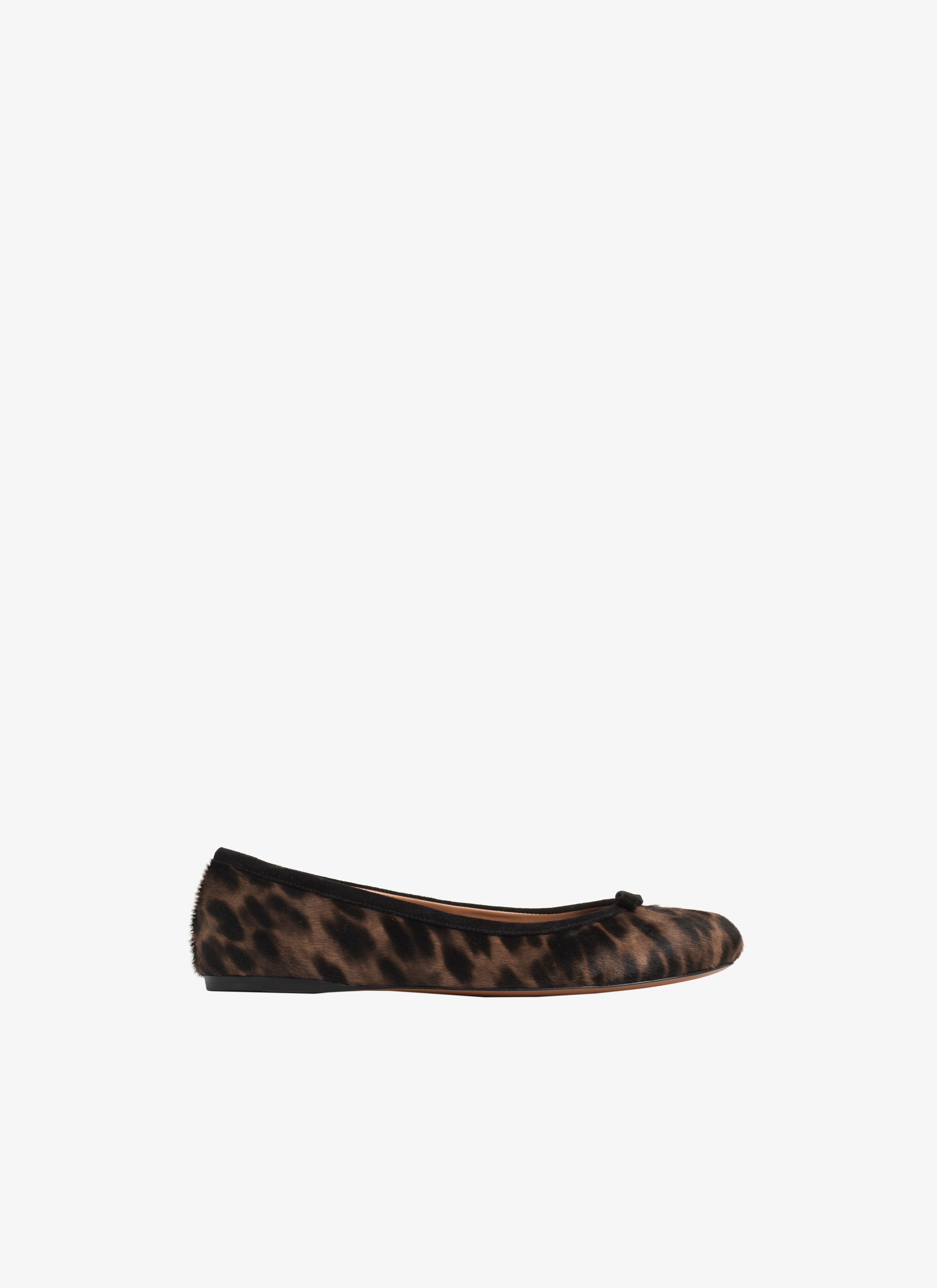 ALAÏA BROWN/BLACK  BALLERINES IMPRIME POULAIN BROWN/BLACK