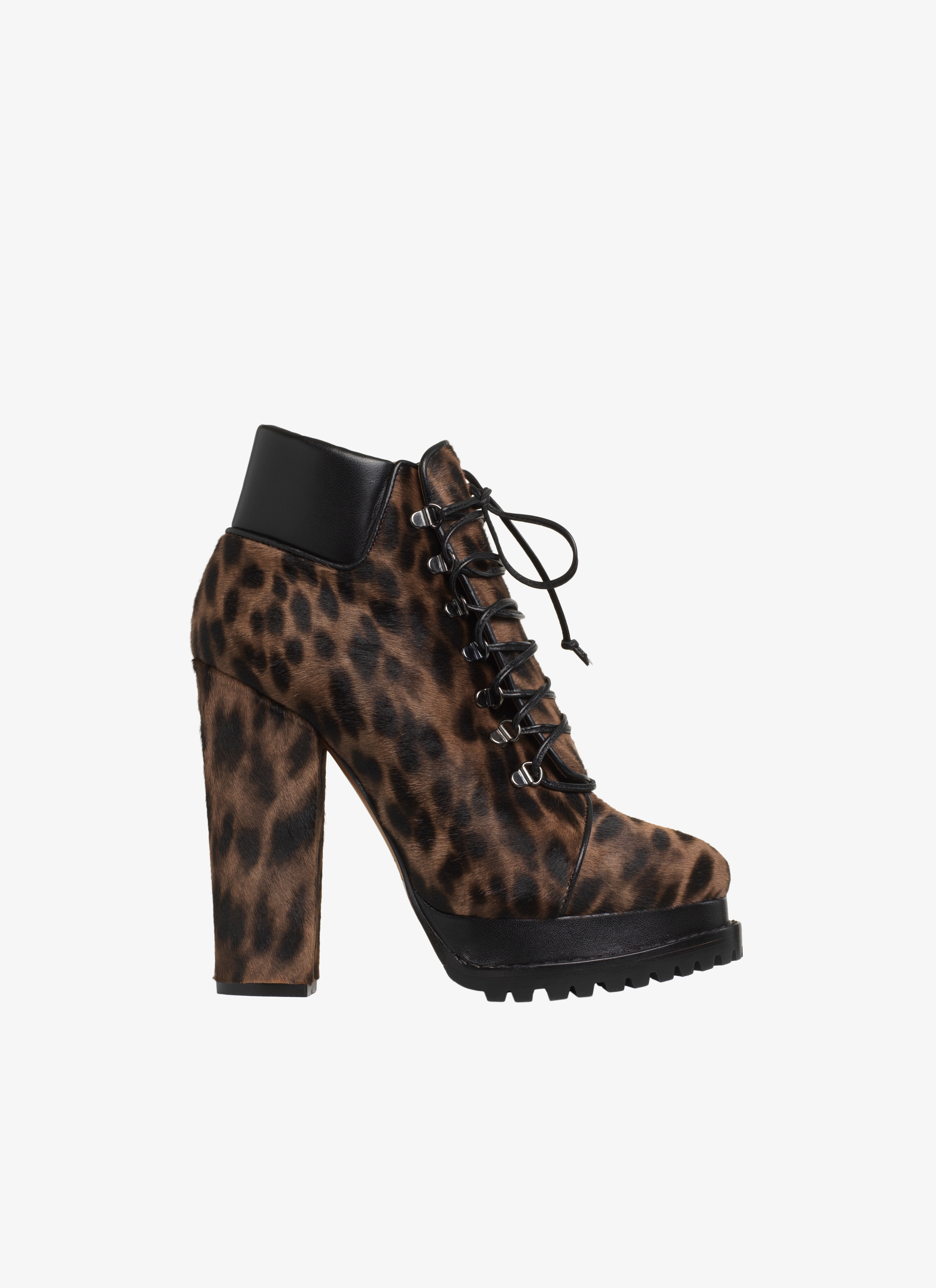 ALAÏA BROWN/BLACK LOW BOOTS