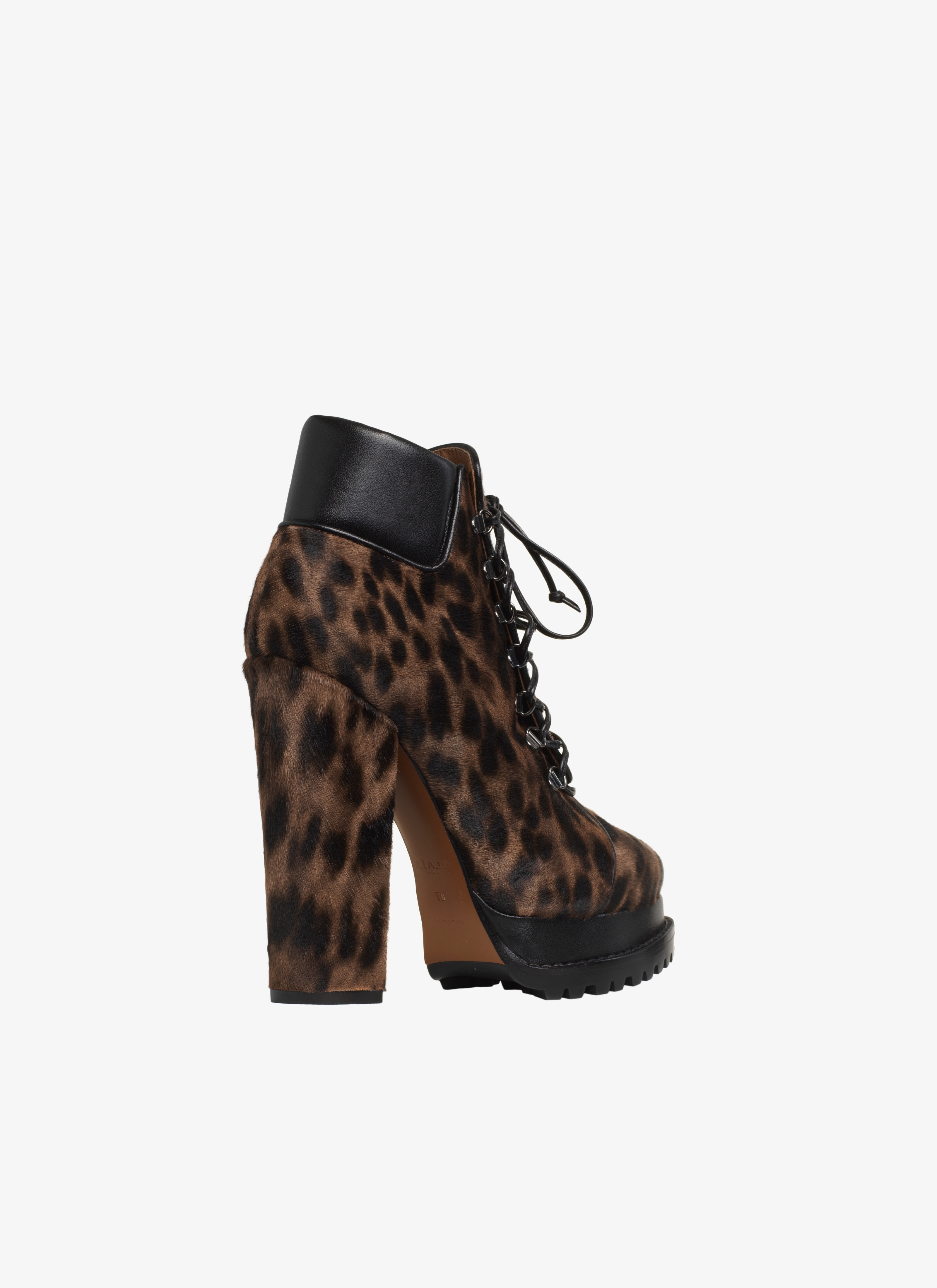 Zebra-Print Calfskin Ankle Boot Zebra-Print Calfskin Ankle Boot - maison-alaia.com