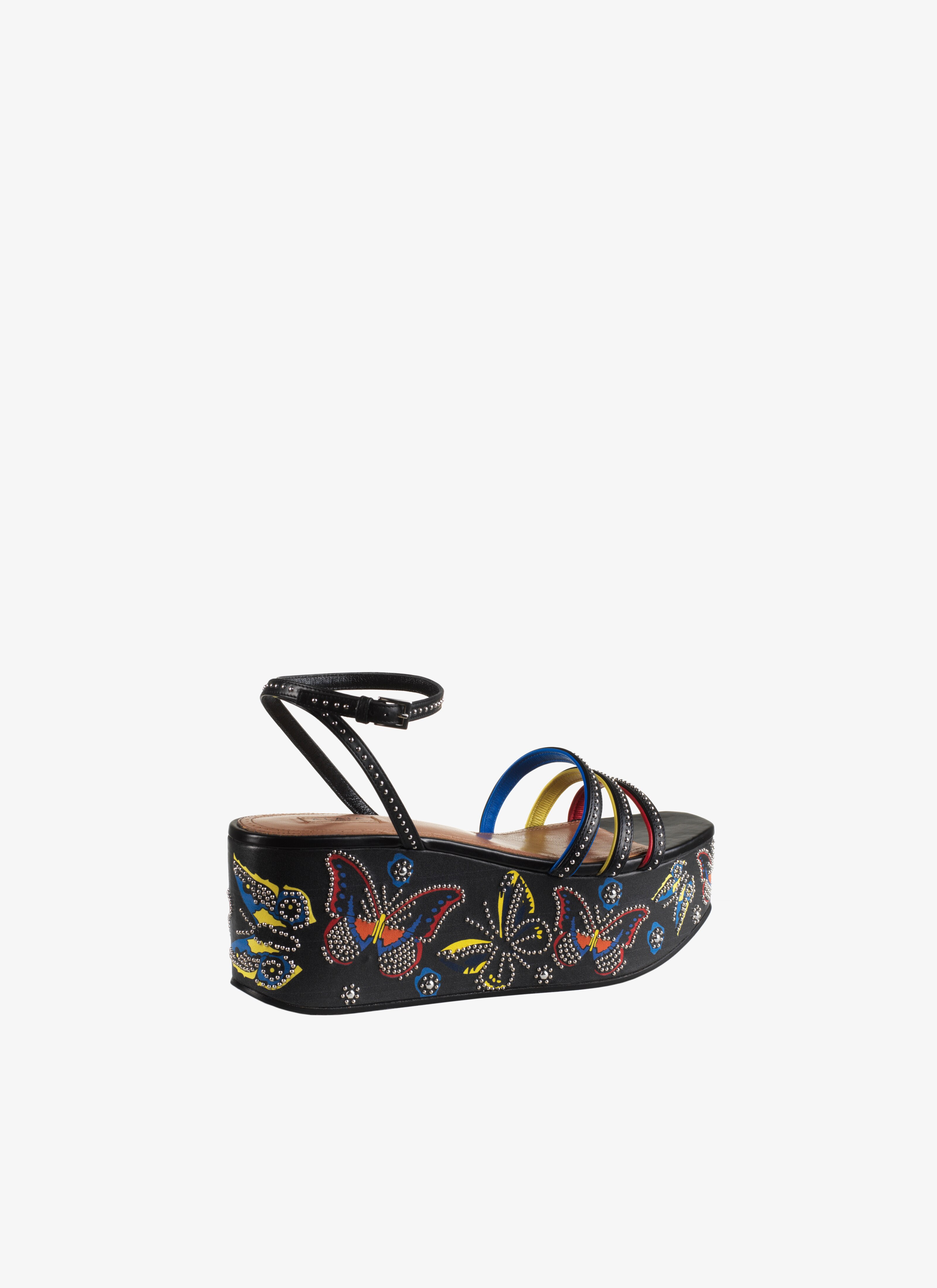 Calfskin Butterfly Platform Sandal Calfskin Butterfly Platform Sandal - maison-alaia.com