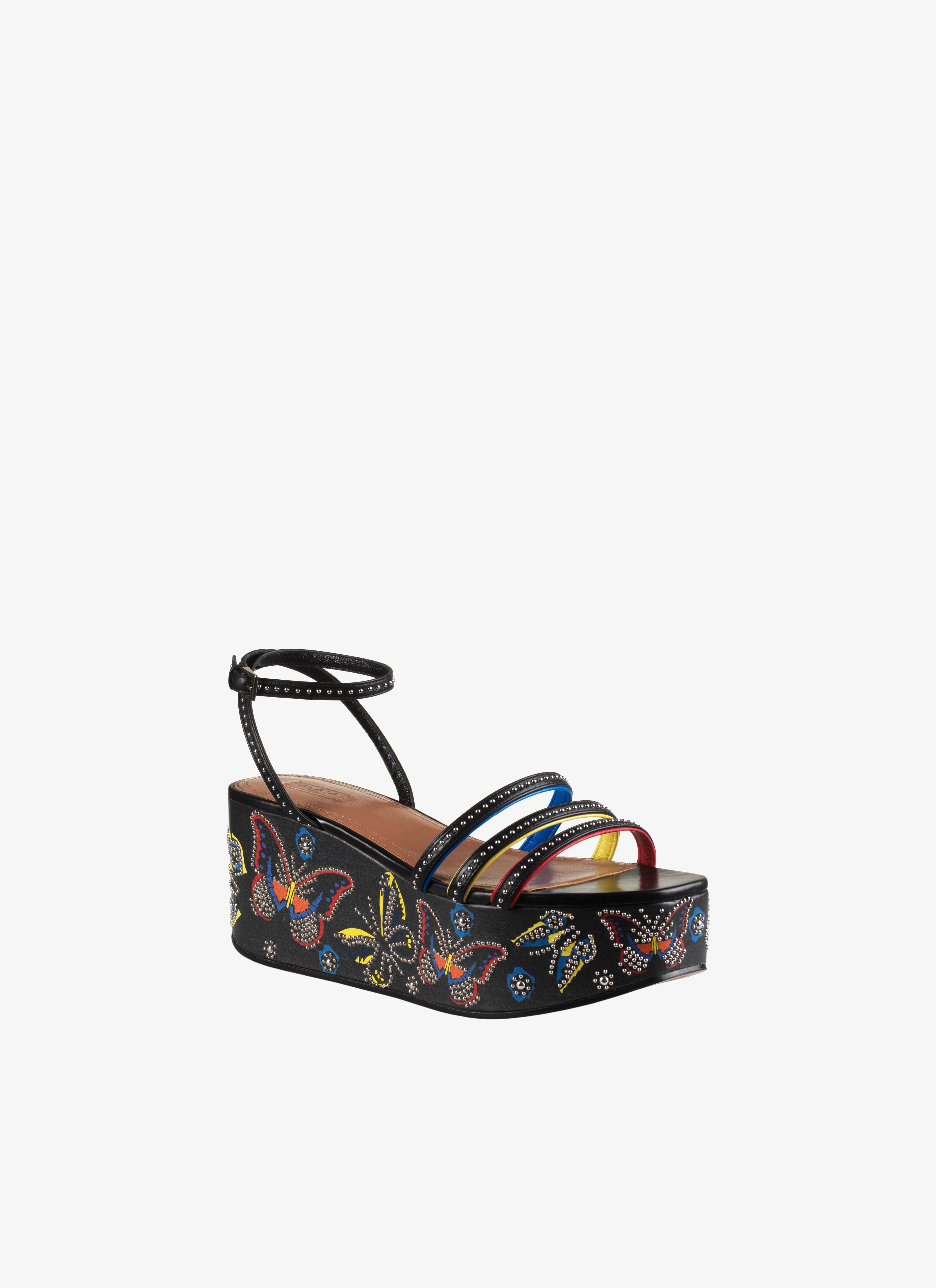 Calfskin Butterfly Platform Sandal Calfskin Butterfly Platform Sandal - maison-alaia.com