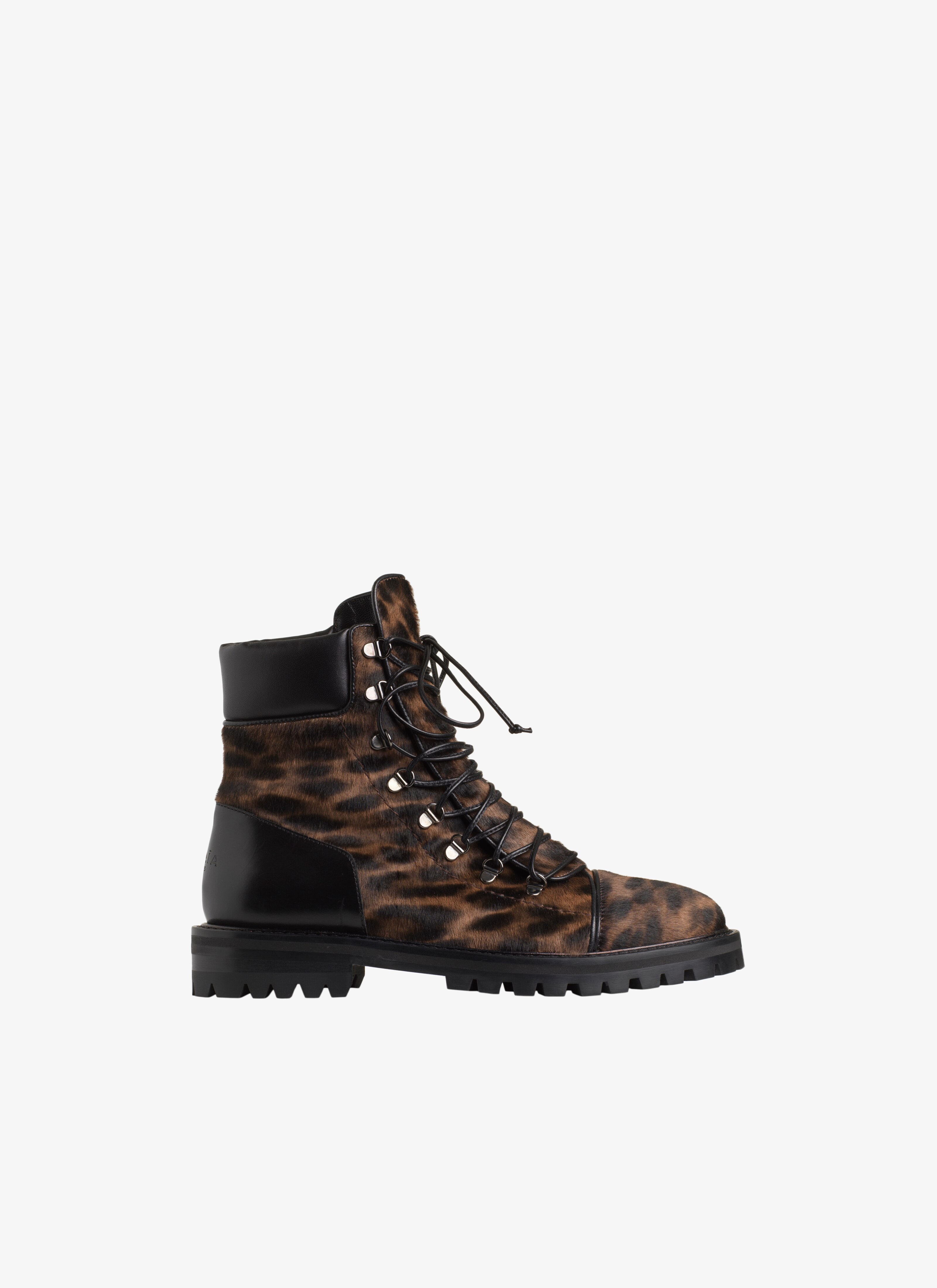 ALAÏA BROWN/BLACK LOW BOOTS
