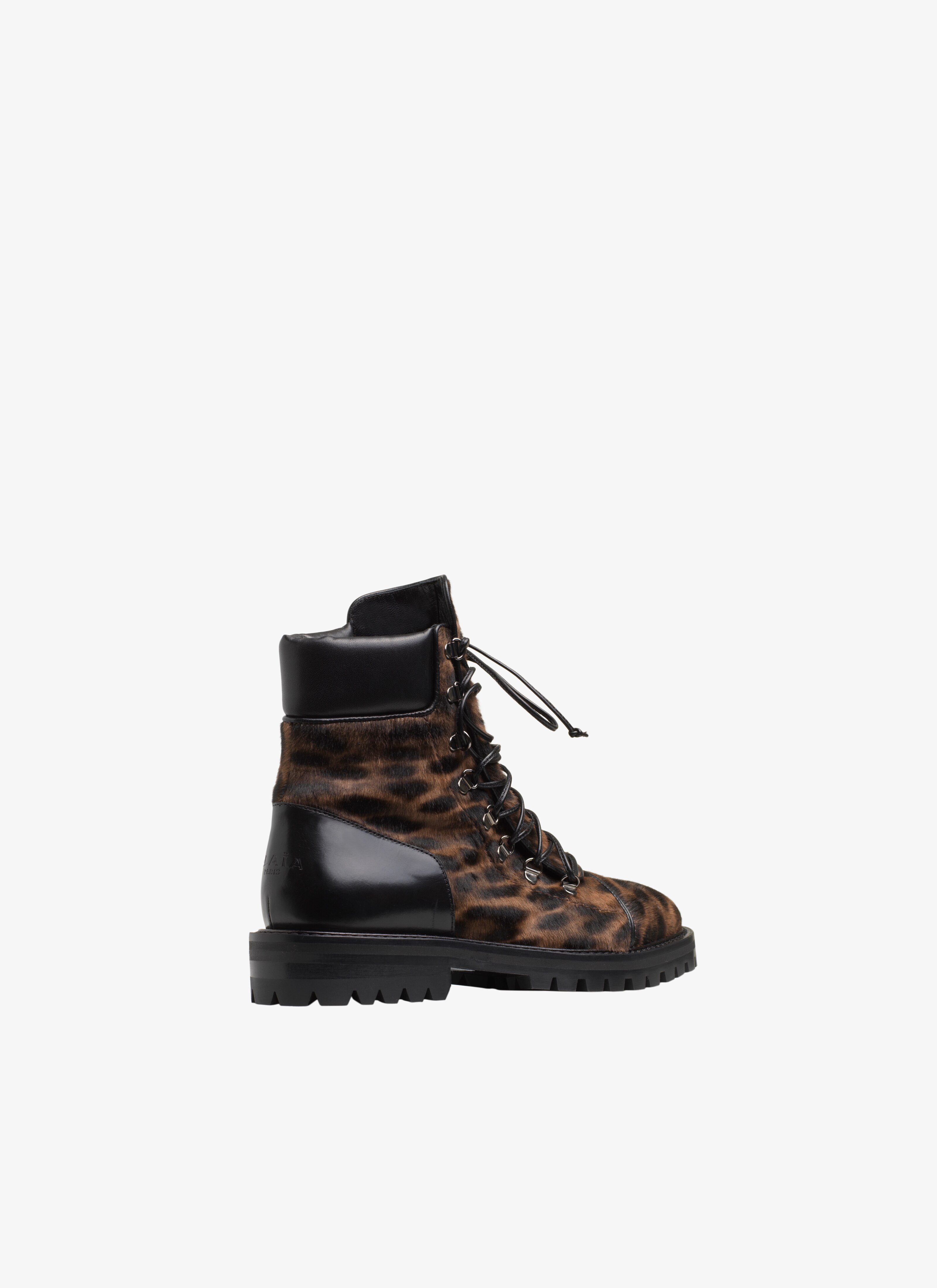 Zebra-Print Calfskin Combat Boot Zebra-Print Calfskin Combat Boot - maison-alaia.com