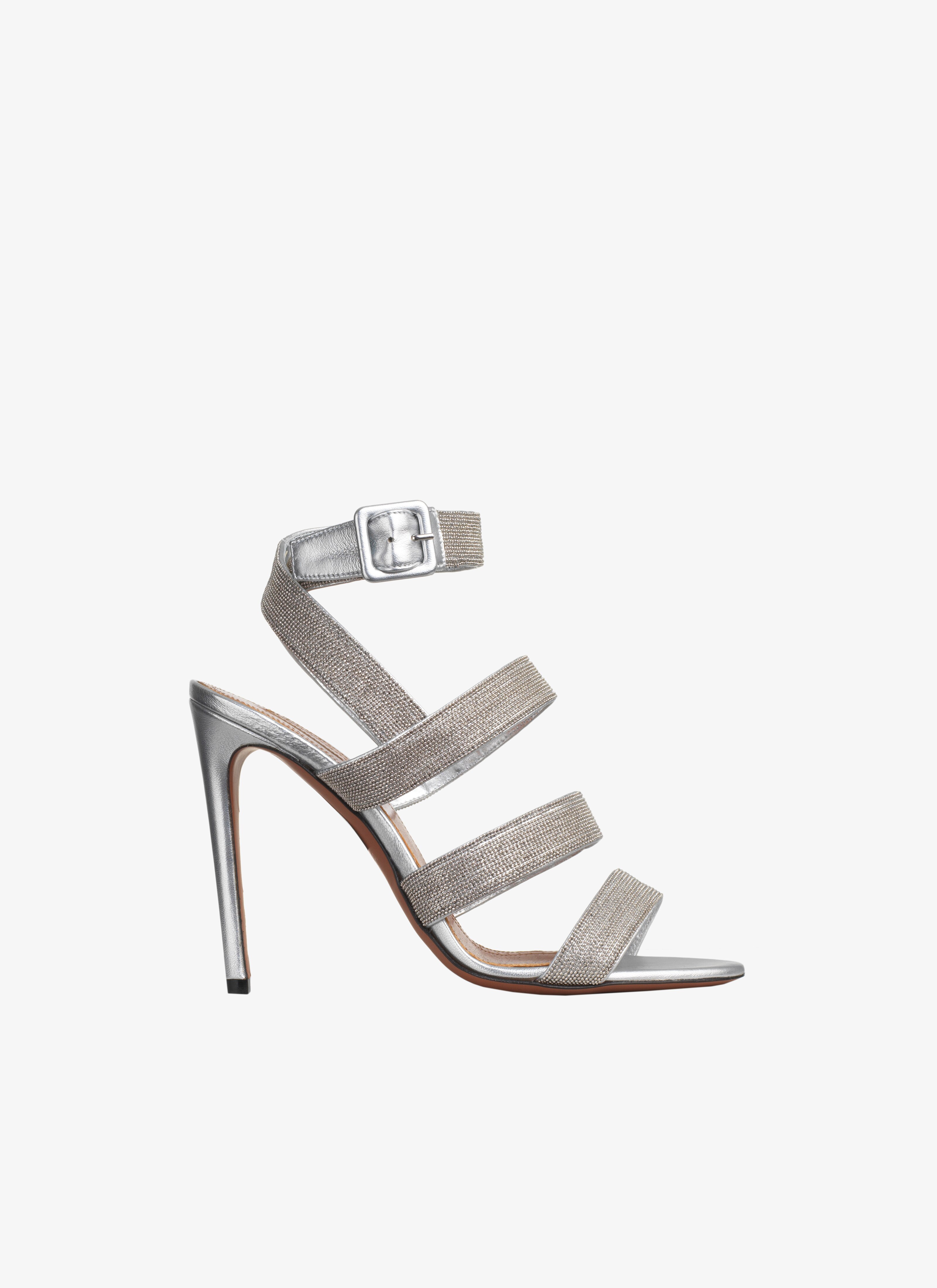 ALAÏA SILVER SANDALS