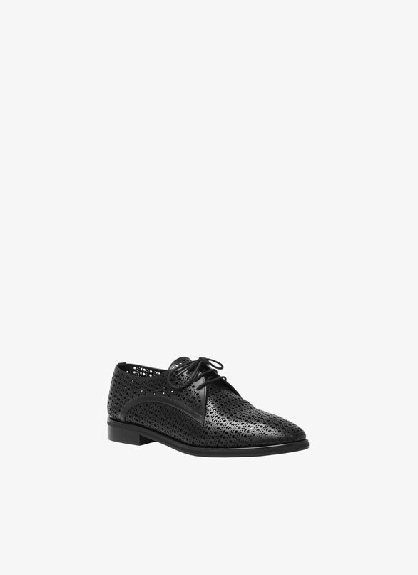Laser-Cut Derby Shoe ALAÏA BLACK LASER-CUT DERBY SHOE
