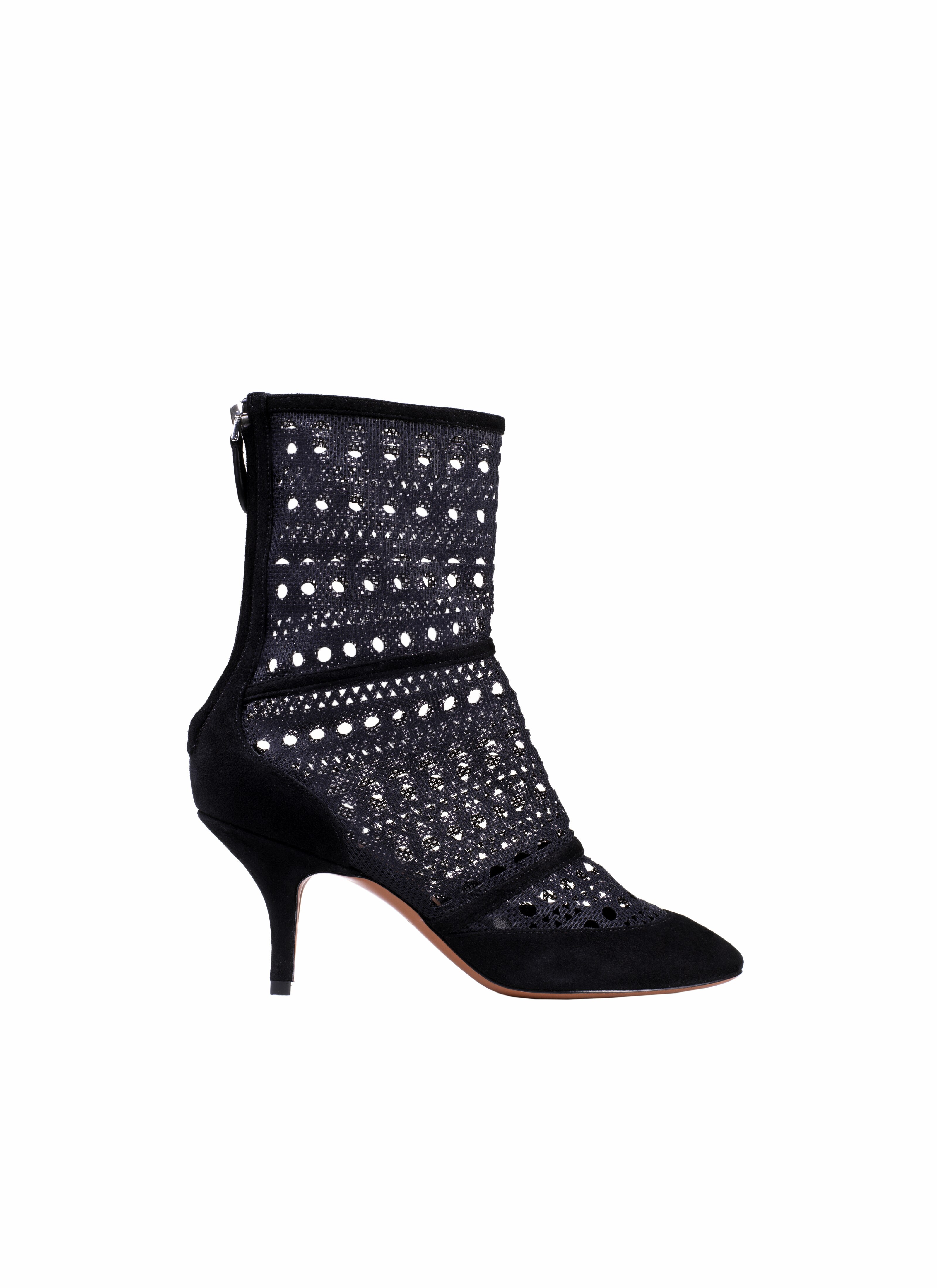 laser cut ankle boots