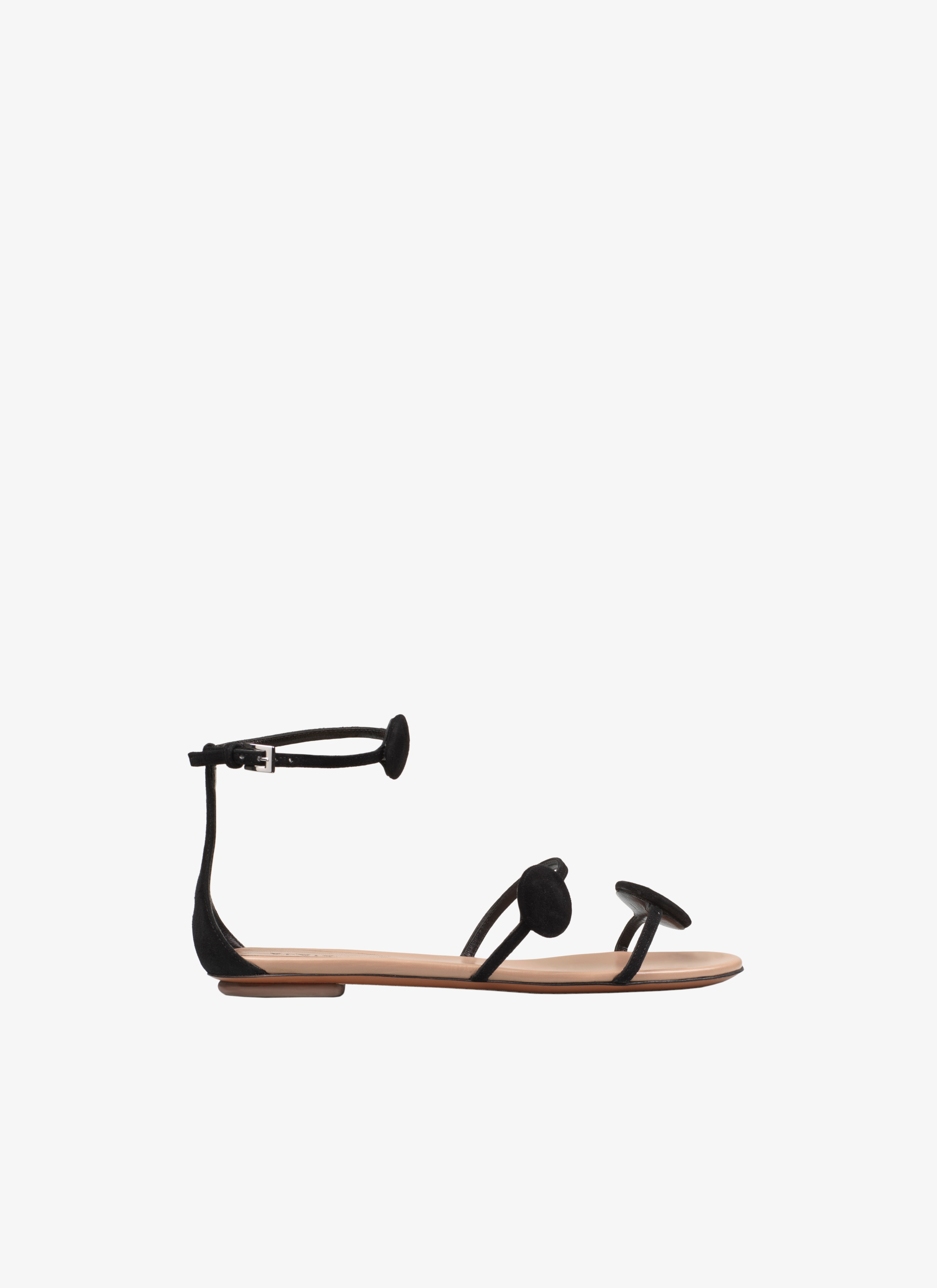ALAÏA BLACK/BLACK FLAT SANDAL