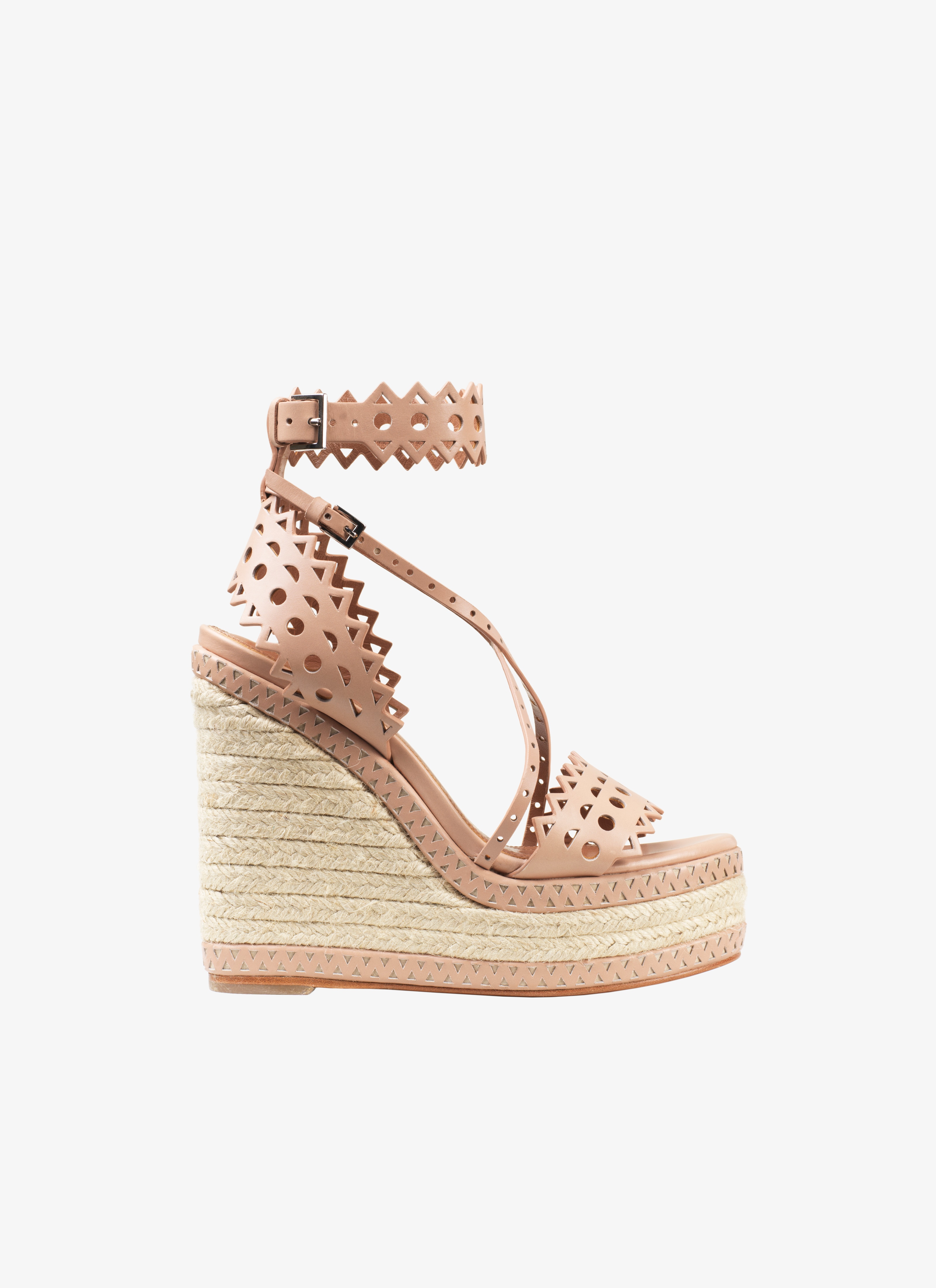beige espadrille wedge sandals