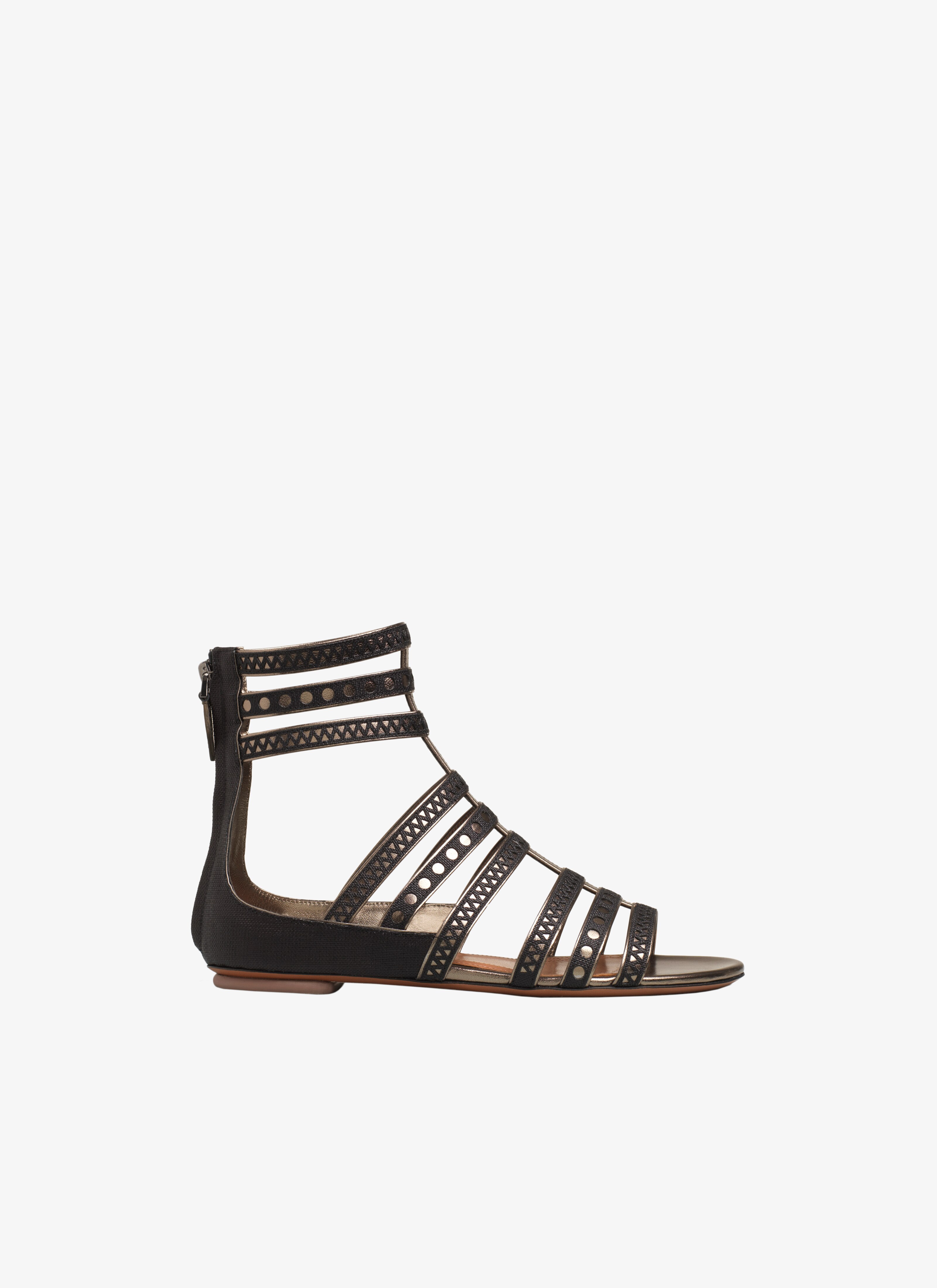 ALAÏA BLACK/SILVER SANDALS