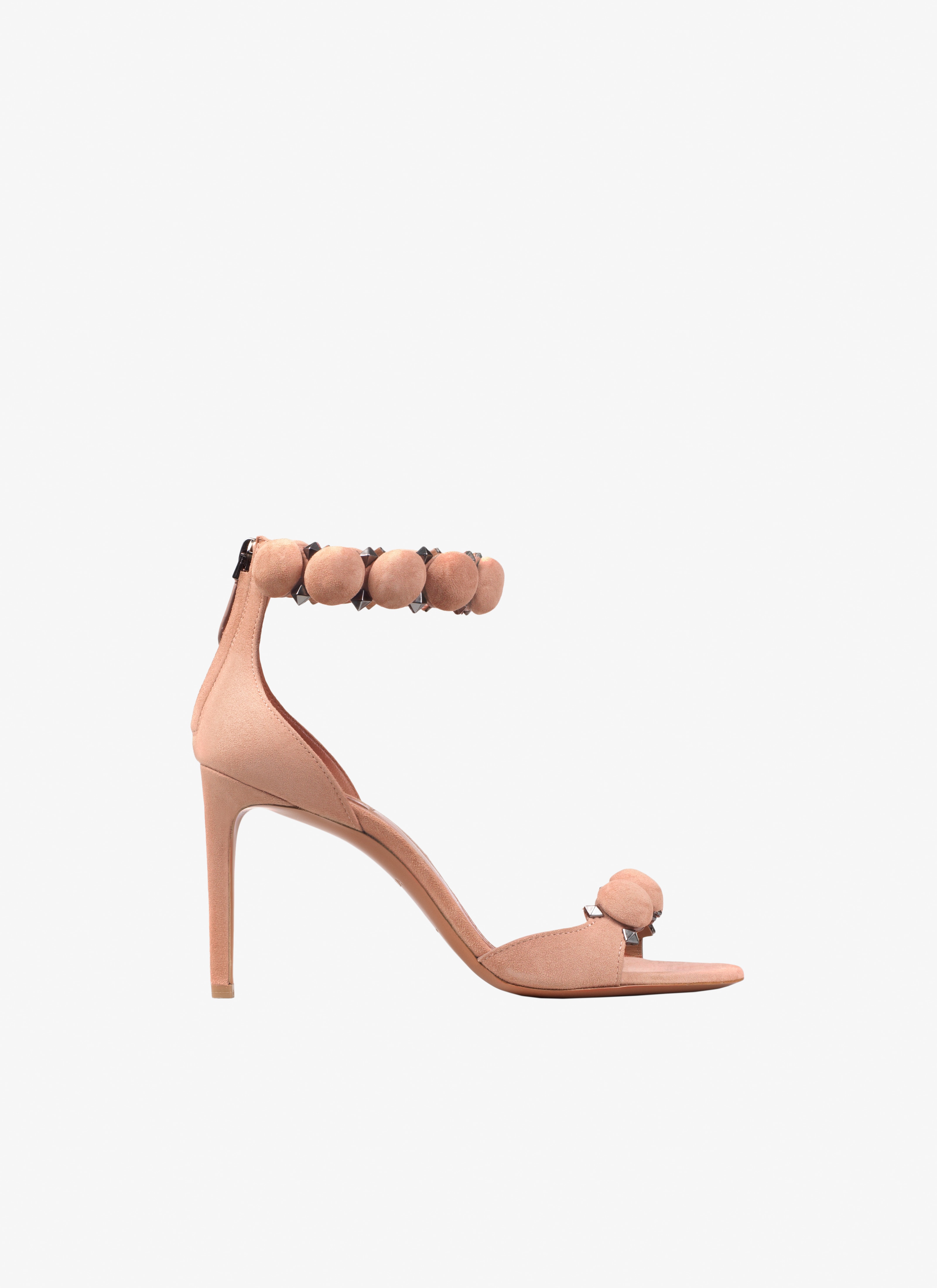 Bombe sandals in suede goatskin - maison-alaia.com
