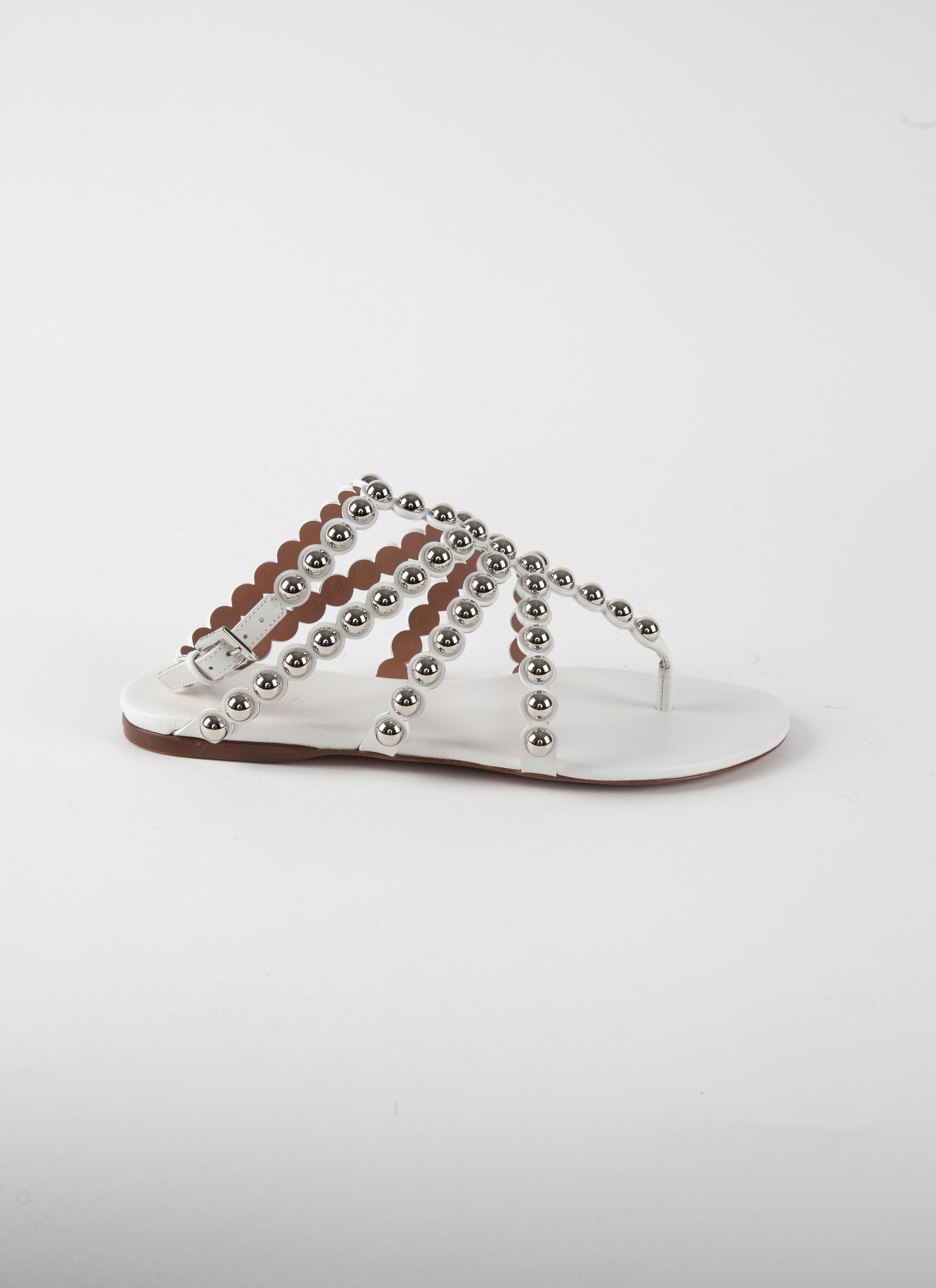 Casse Flat Leather Sandals 