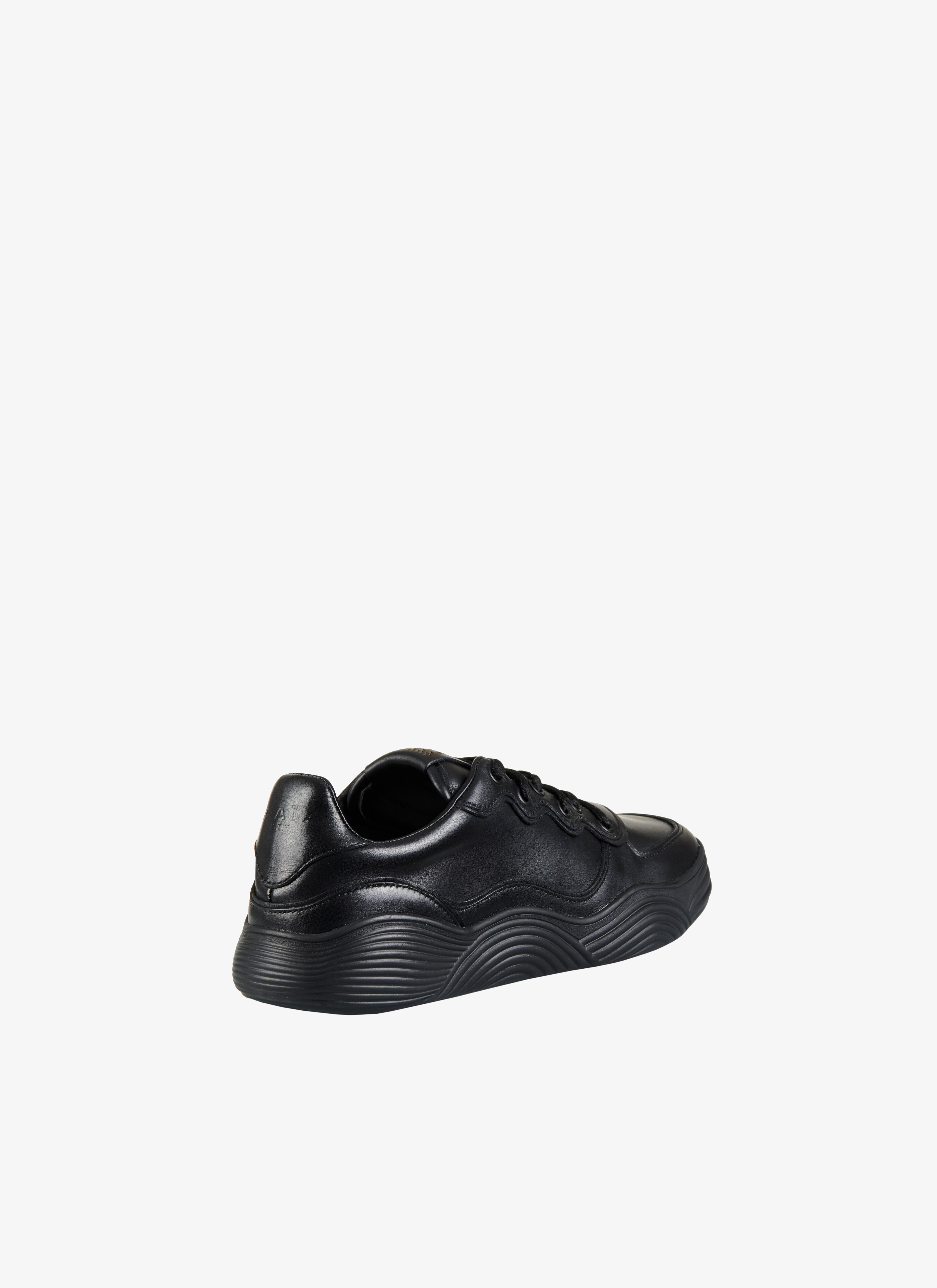 ALAÏA BLACK LEATHER SNEAKERS