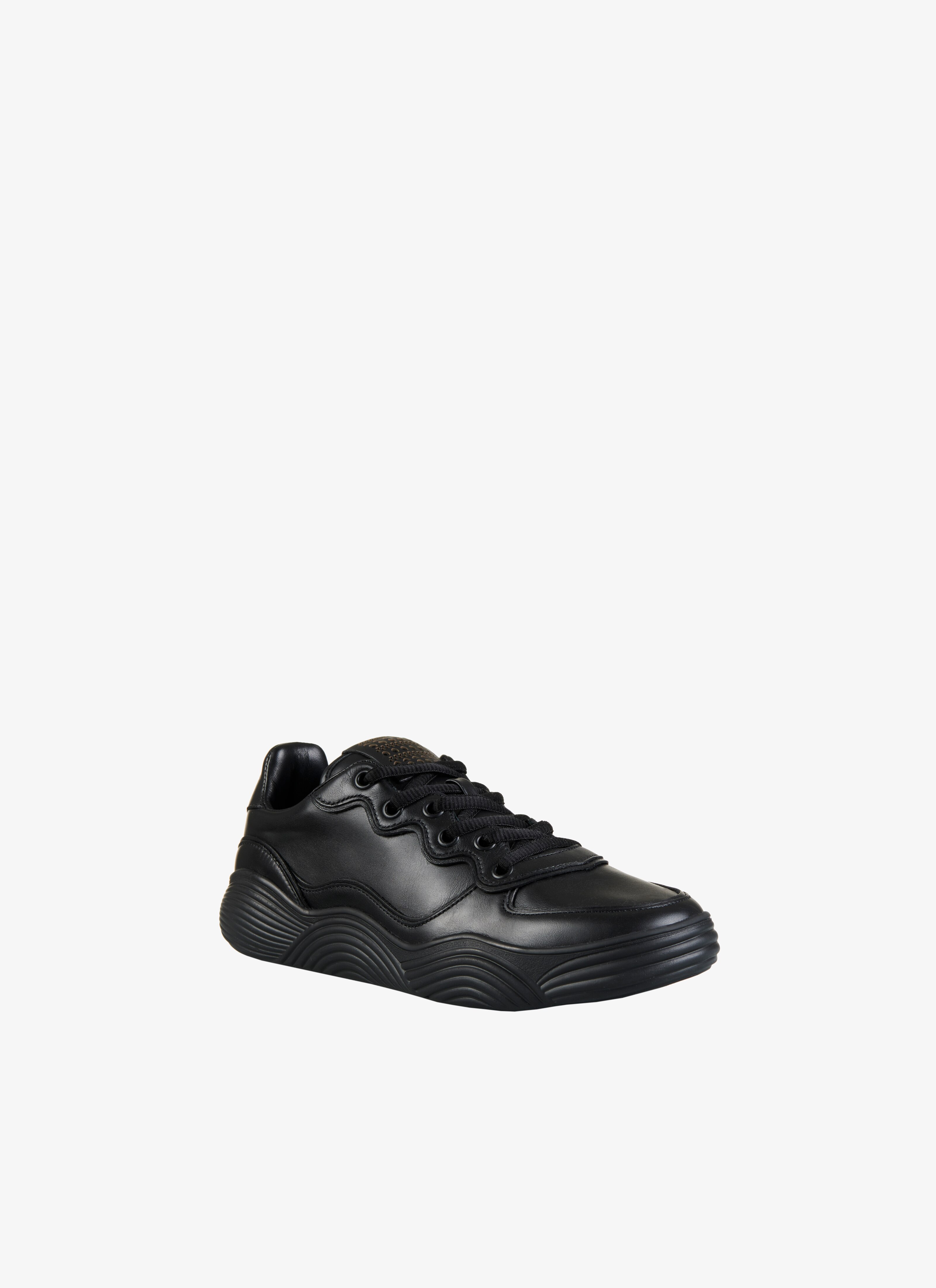 ALAÏA BLACK LEATHER SNEAKERS