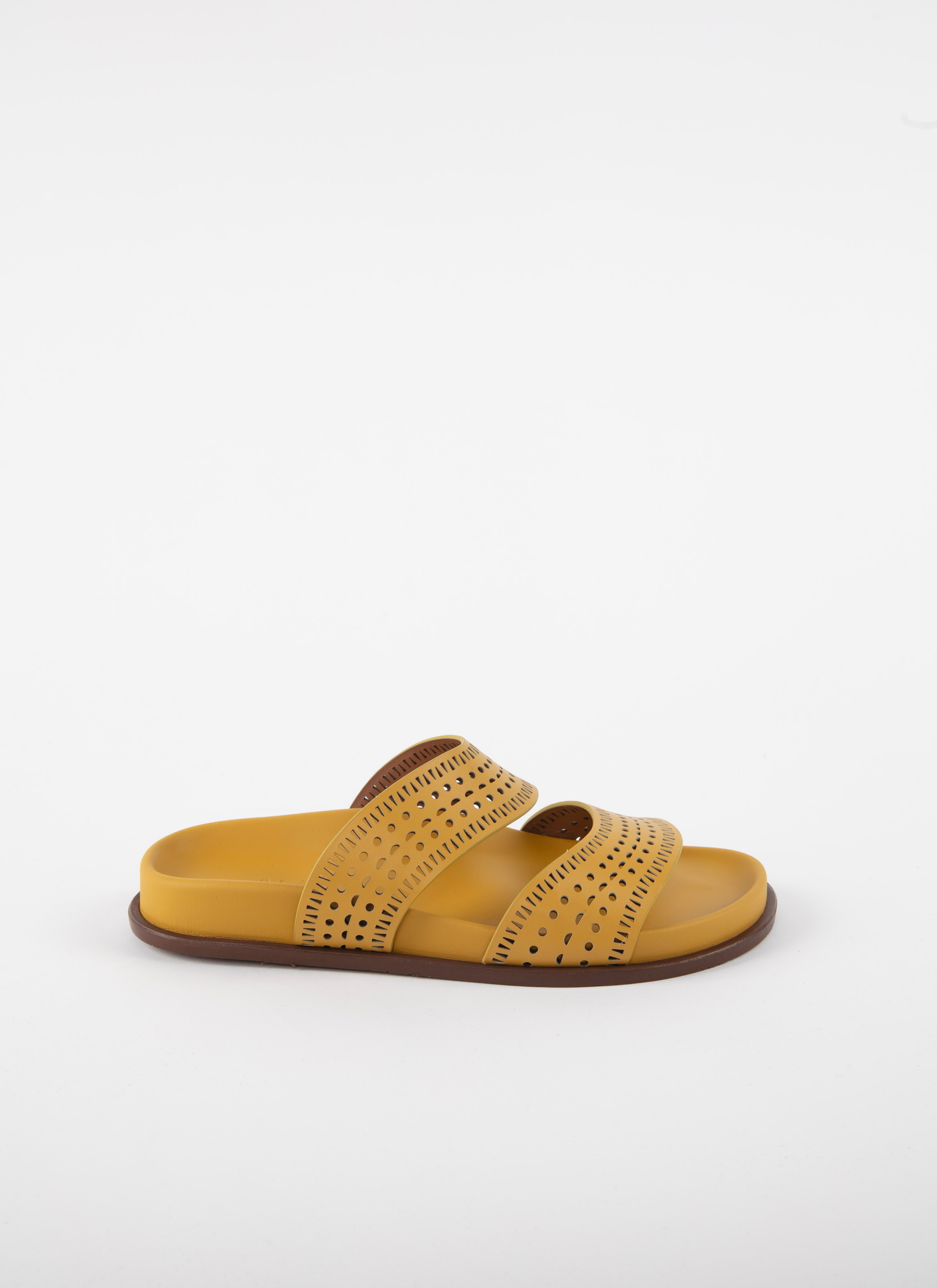 ALAÏA SAFFRON YELLOW MULES