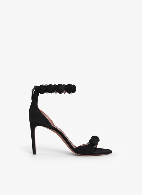 Bombe sandals in suede goatskin - maison-alaia.com