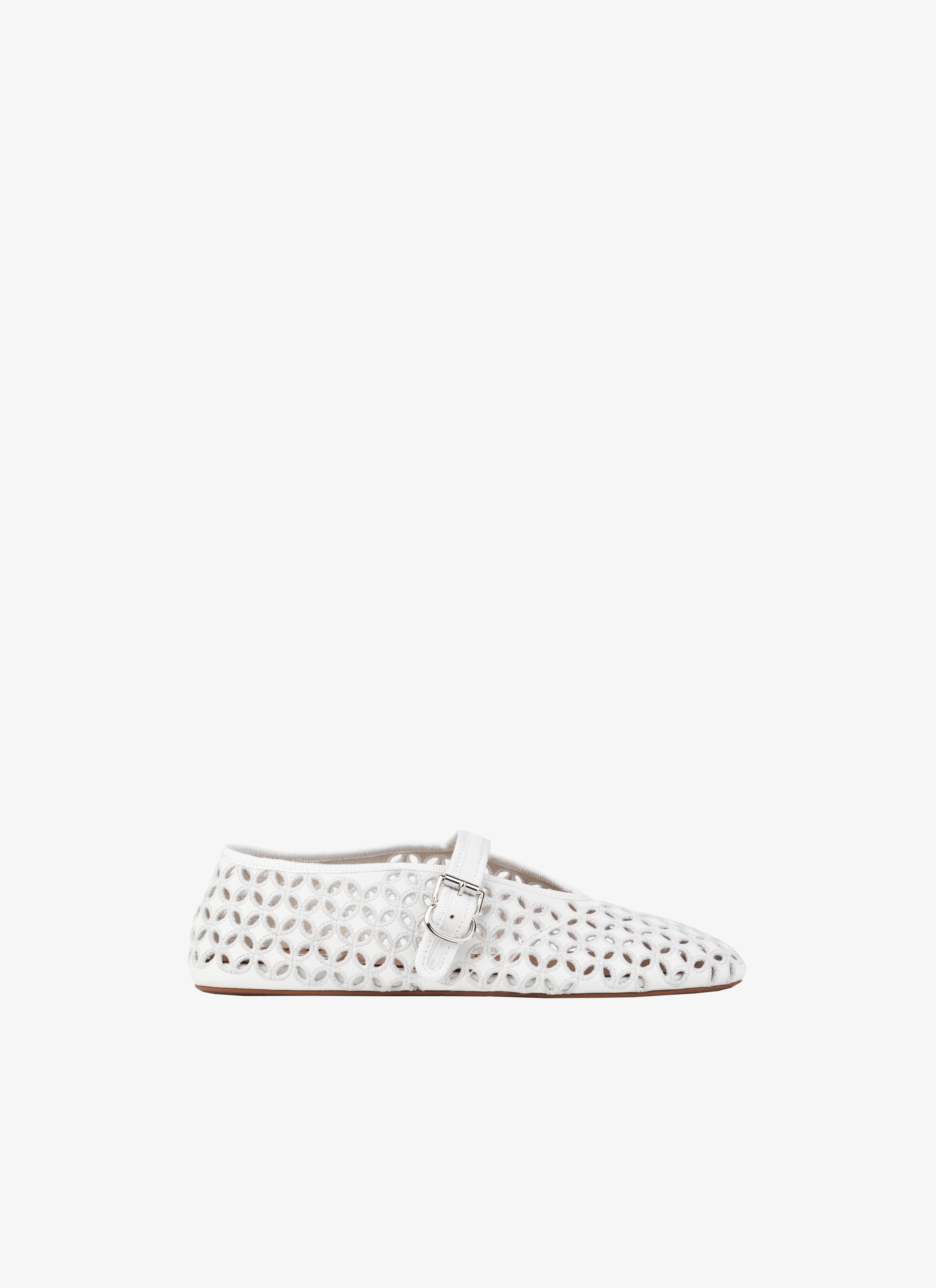 Women's Ballerinas In Openwork Lambskin | ALAÏA US