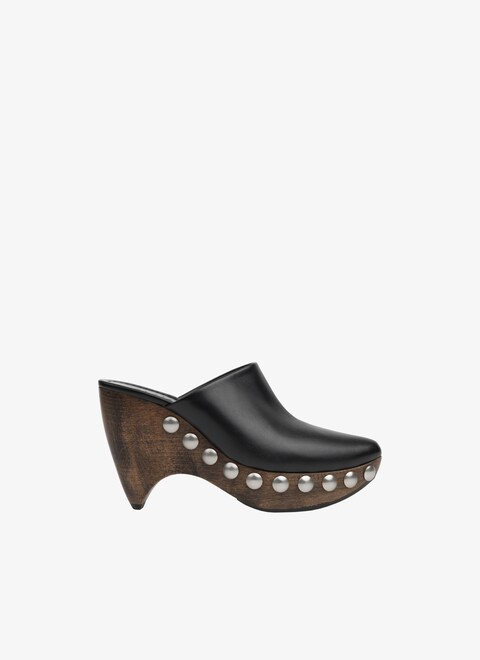 Le Sabot clogs in calfskin & wood - maison-alaia.com