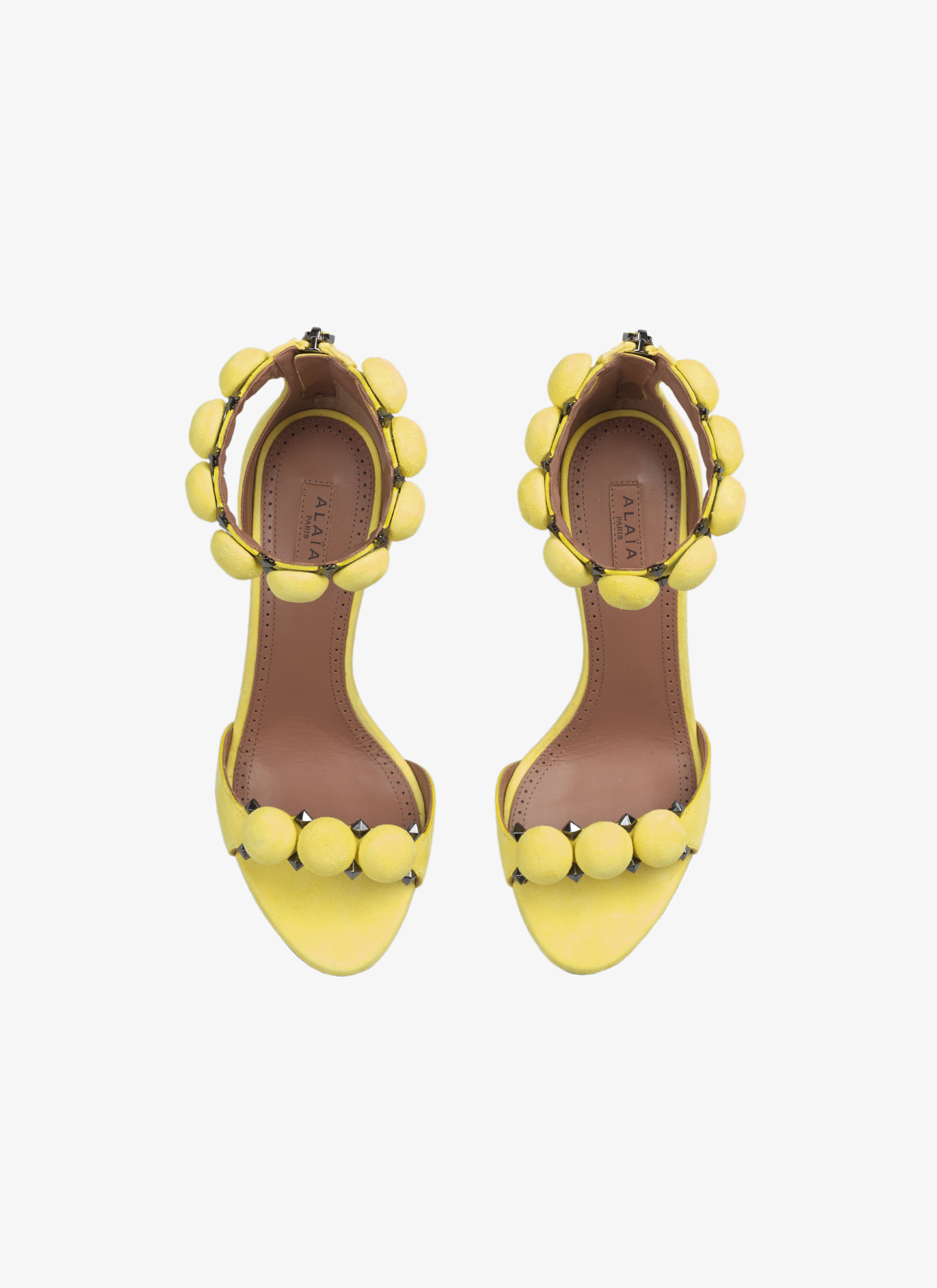 Bombe sandals in suede goatskin - maison-alaia.com