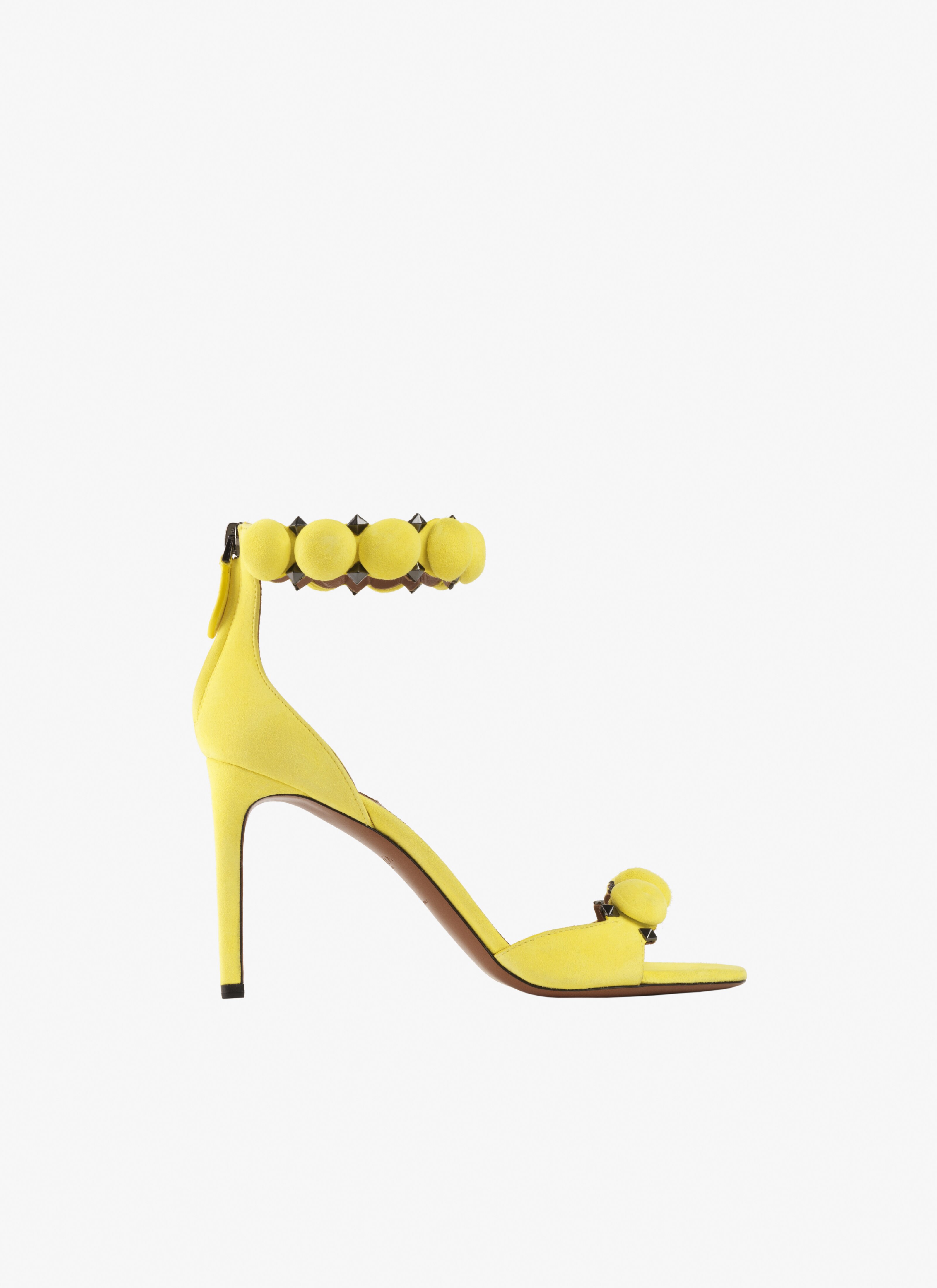 Bombe sandals in suede goatskin maison-alaia.com