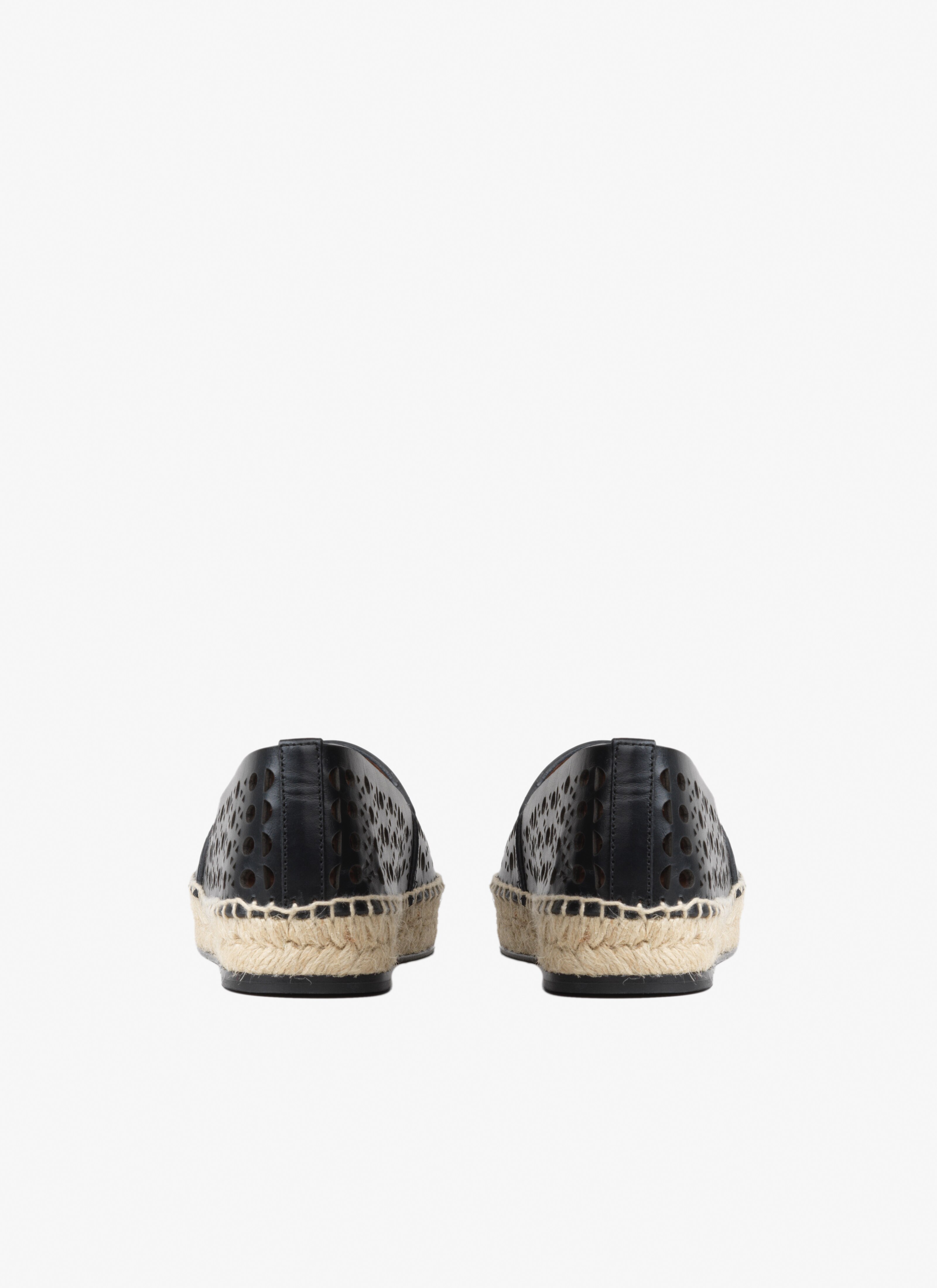 ALAÏA BLACK OPENWORK ESPADRILLES