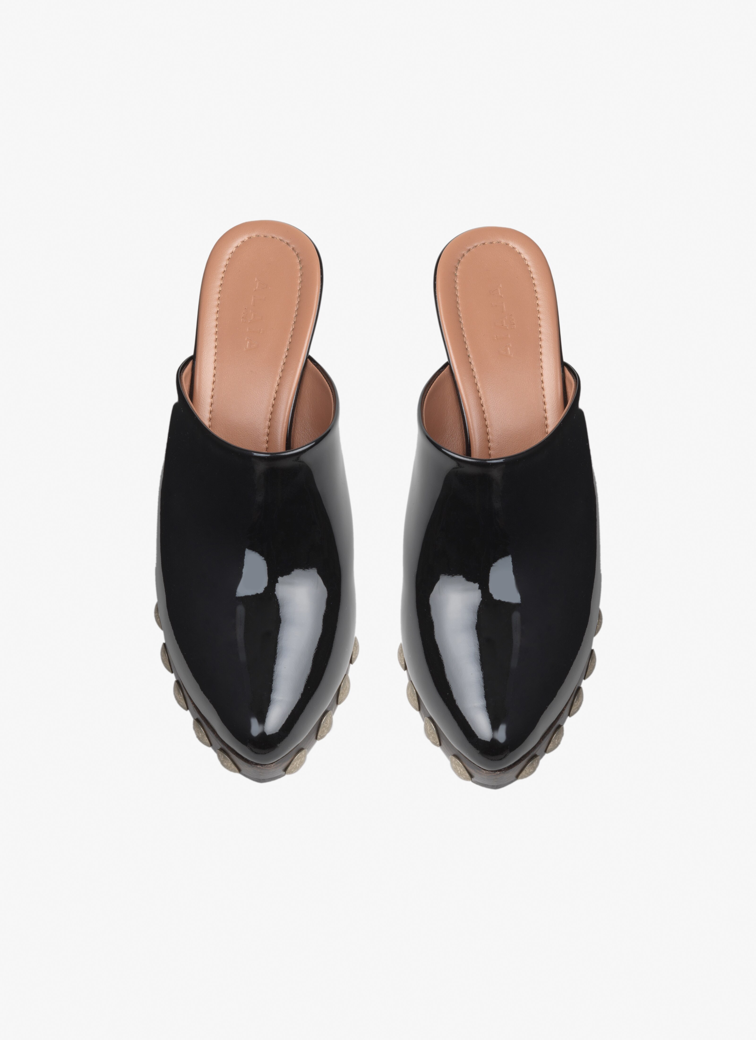 Le Sabot clogs in calfskin & wood - maison-alaia.com