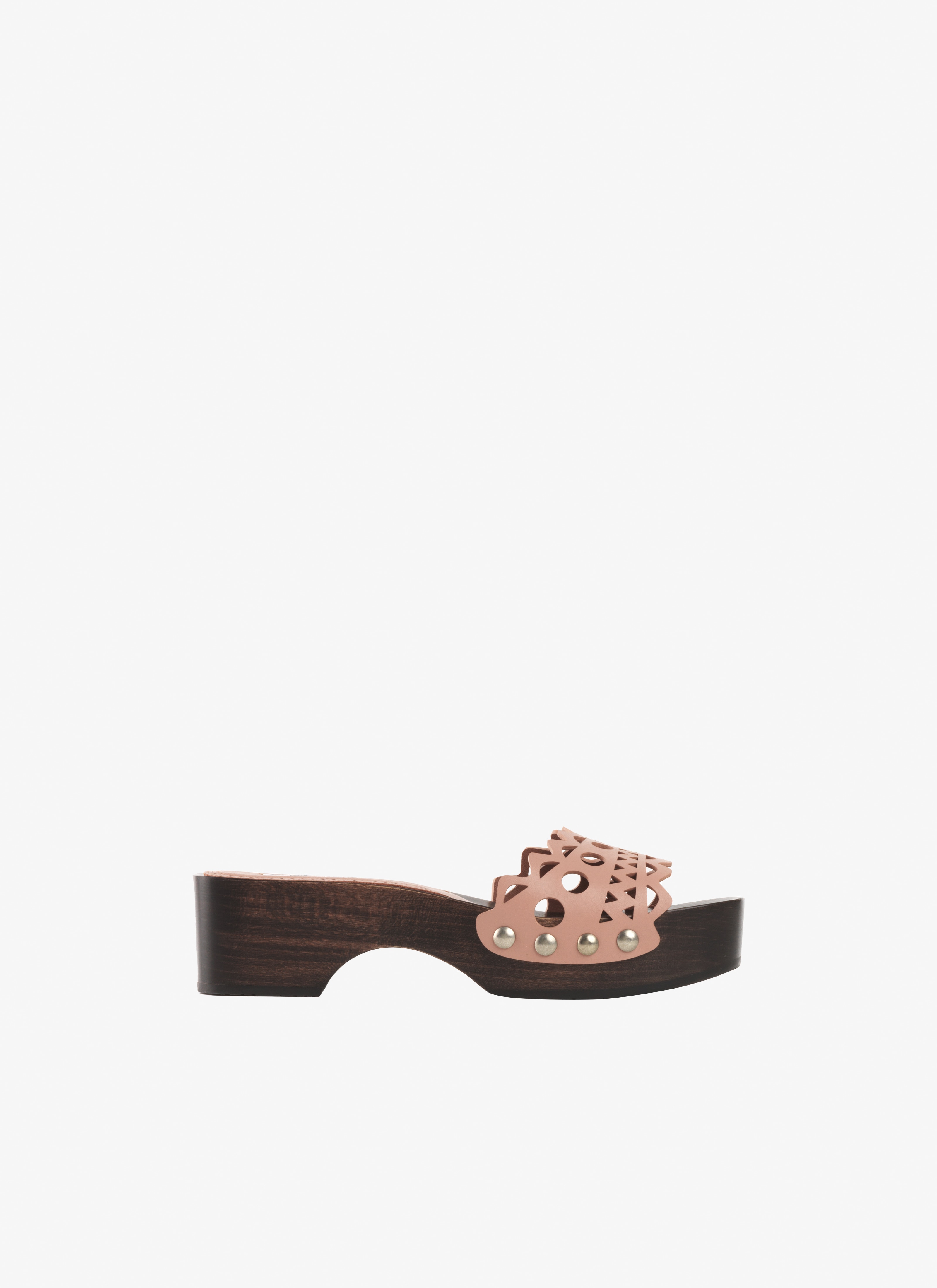 Wooden flat clog - maison-alaia.com