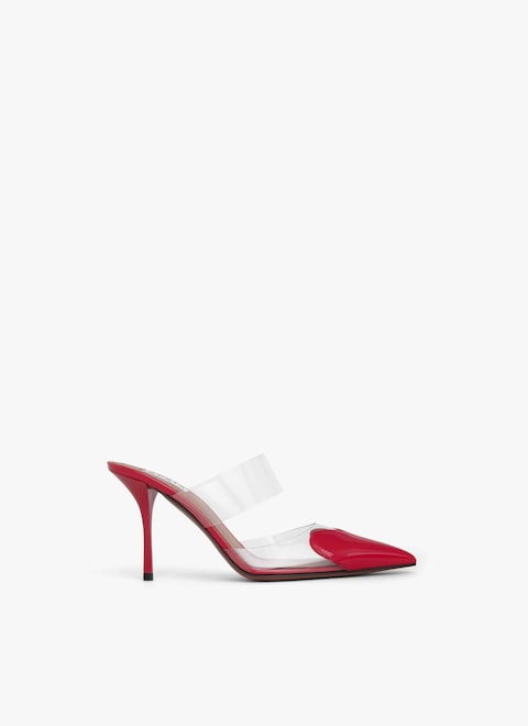 Heart mules in patent calfskin - maison-alaia.com