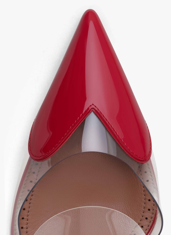 LE CŒUR MULES IN PATENT CALFSKIN
 ALAÏA RED LE CŒUR MULES IN PATENT CALFSKIN