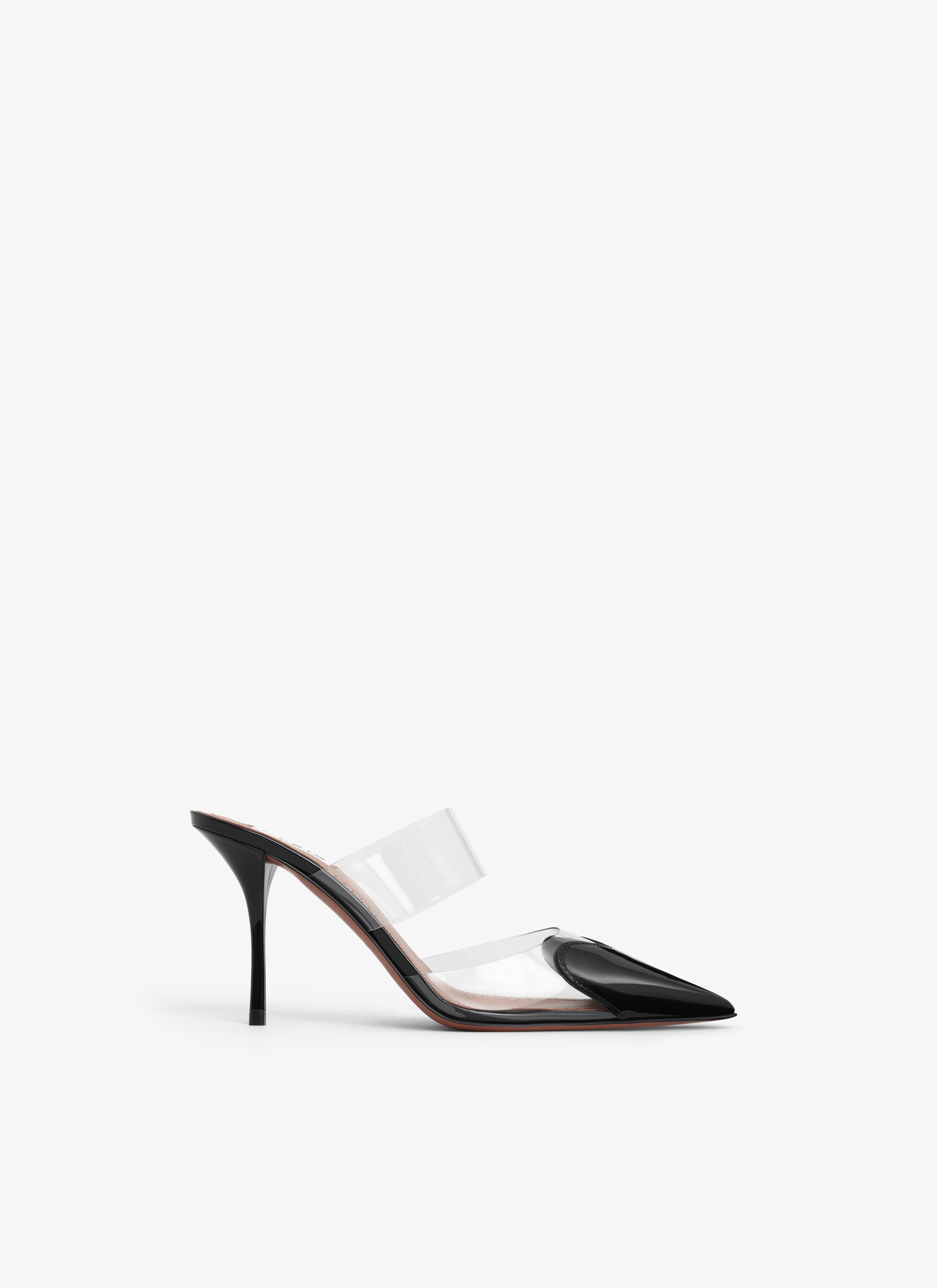 Coeur Patent Leather And PU Mules in Black - Alaia