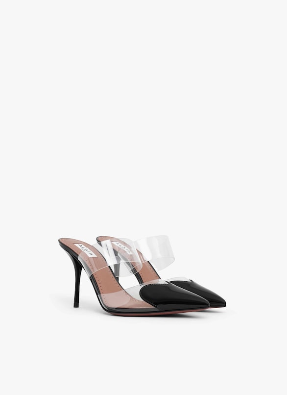 LE CŒUR MULES IN PATENT CALFSKIN
 ALAÏA BLACK LE CŒUR MULES IN PATENT CALFSKIN