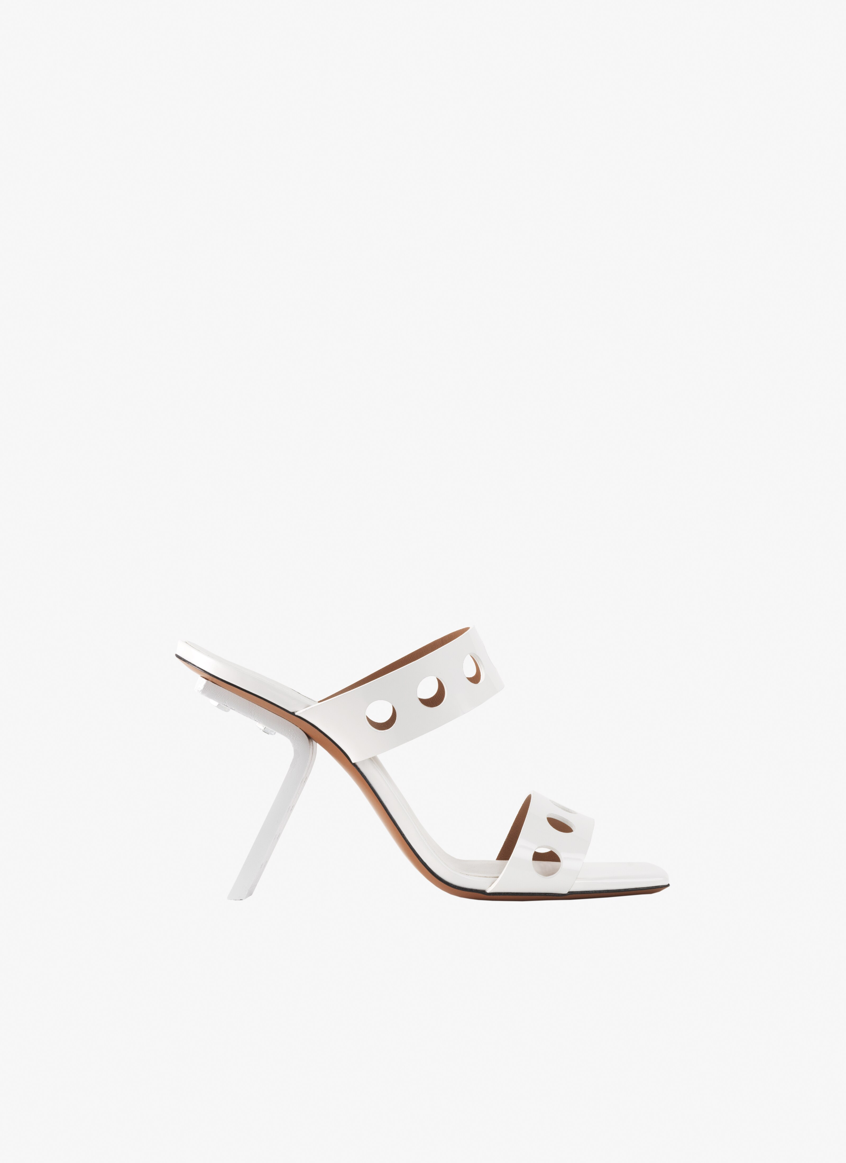 Perforated sandals in patent calfskin - maison-alaia.com