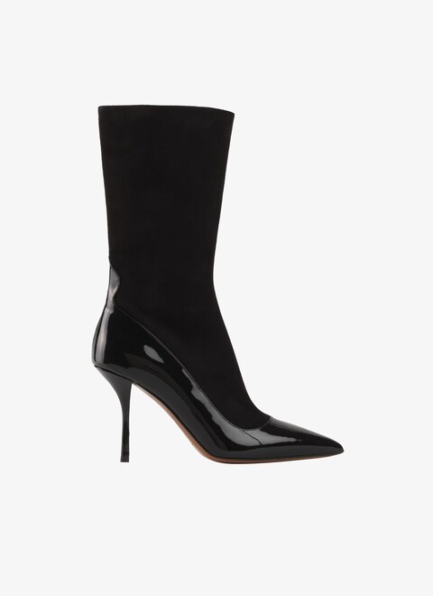Bottines en cuir suédé et verni - maison-alaia.com